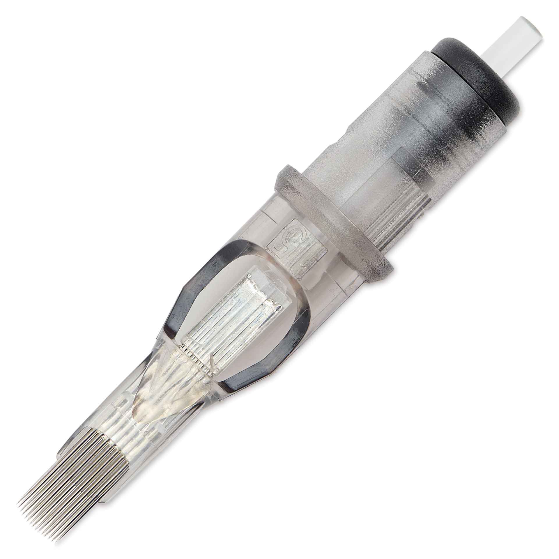 TatSoul Envy Standard Curved Magnum Long Taper Tattoo Needle Cartridge - #12, 15 Needles, Pkg of 10, needle out of packaging