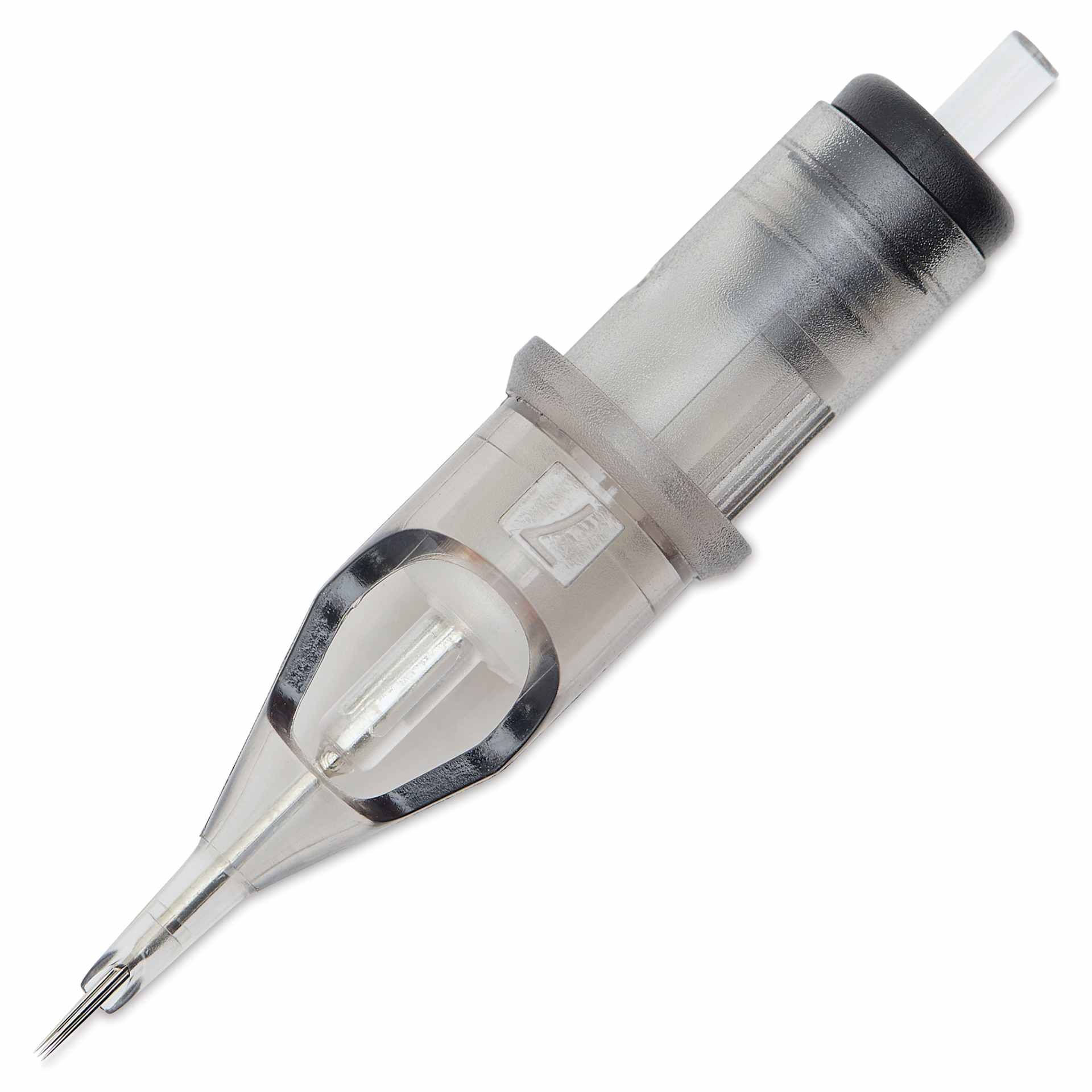 TatSoul Envy Standard Round Liner Long Taper Tattoo Needle Cartridge - #12, 7 Needles, Pkg of 10, needle out of packaging