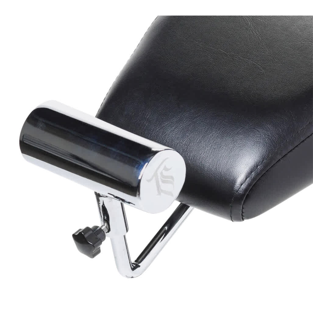 TatSoul Oros Tattoo Armrest with Adjustable Steel Hand Grip, close-up of hand grip
