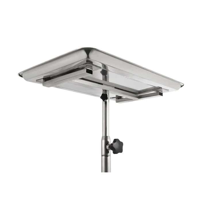 TatSoul Stainless Wheeled Mayo Tray, underside of tray