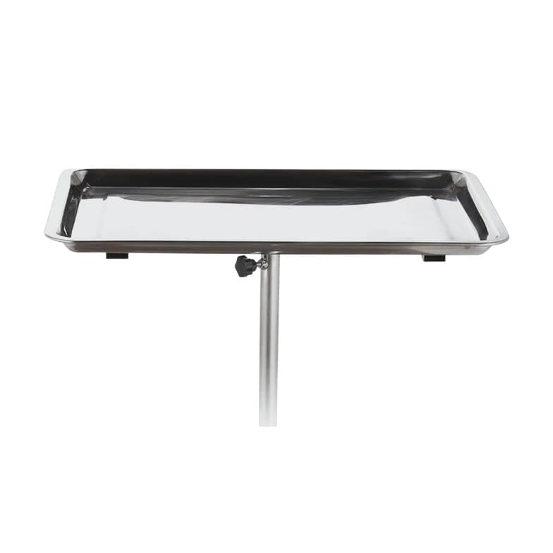 TatSoul Stainless Wheeled Mayo Tray, close-up of tray