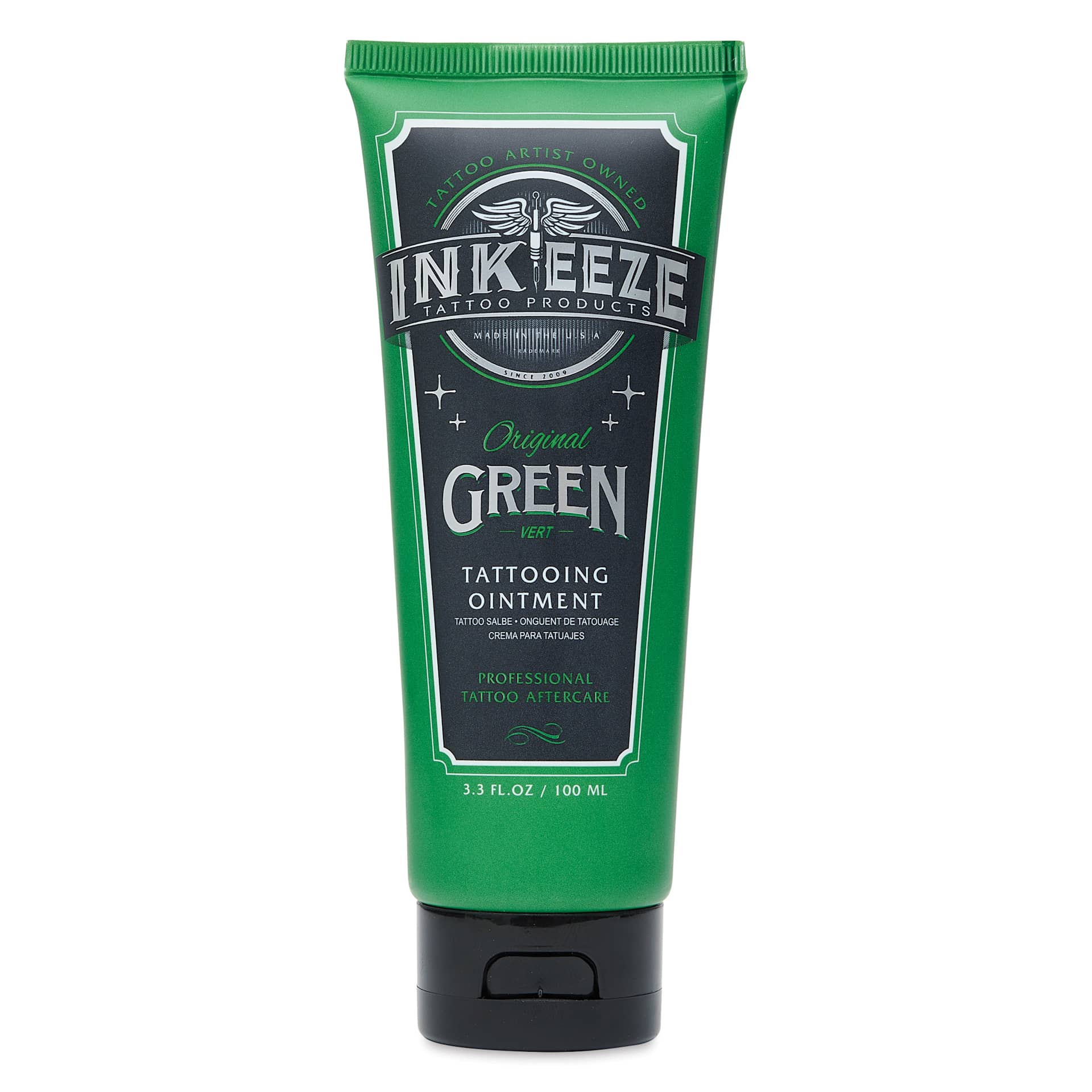 Inkeeze Green Tattoo Ointment - 3.3 oz, Tube, front