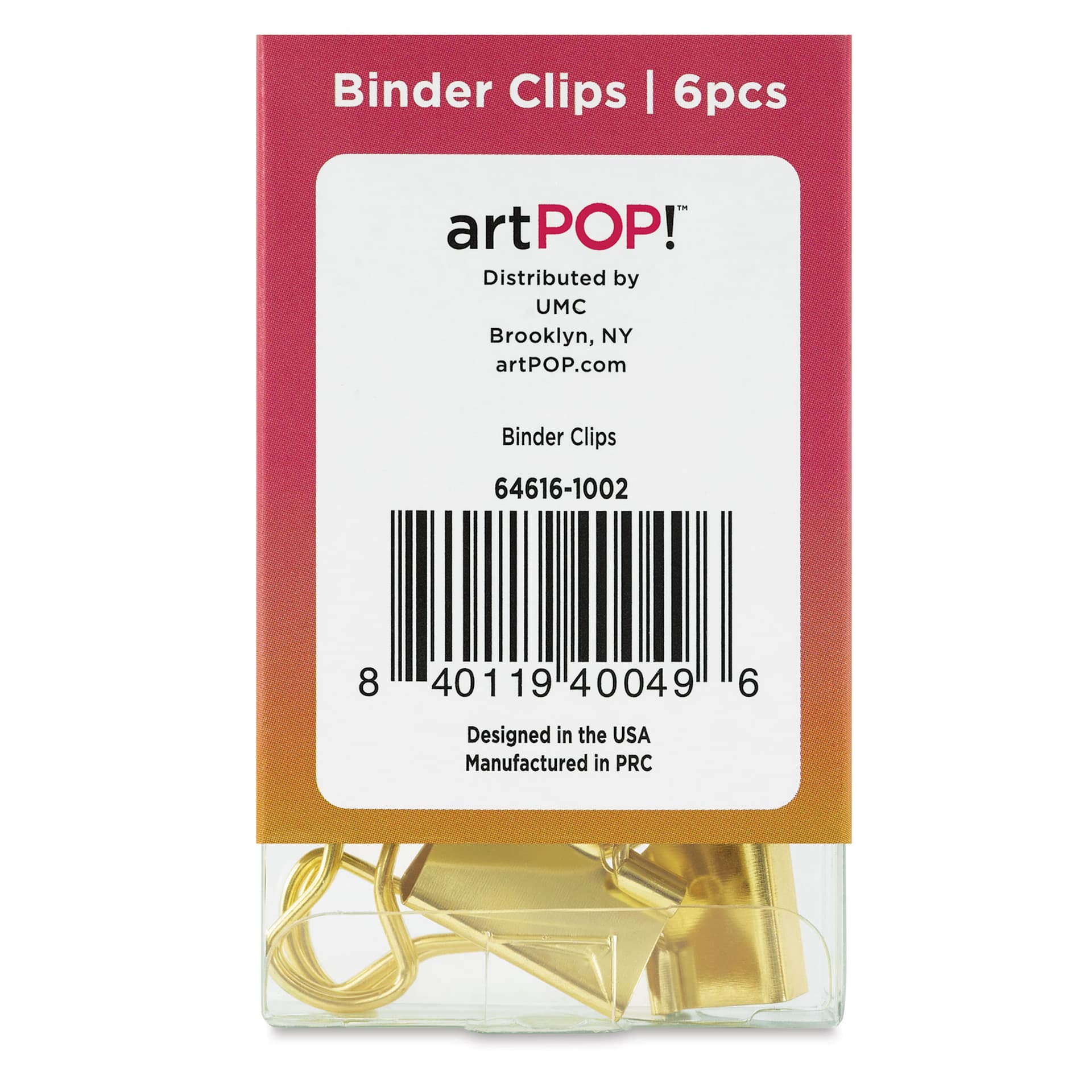 artPOP! Binder Clips (Back of package)