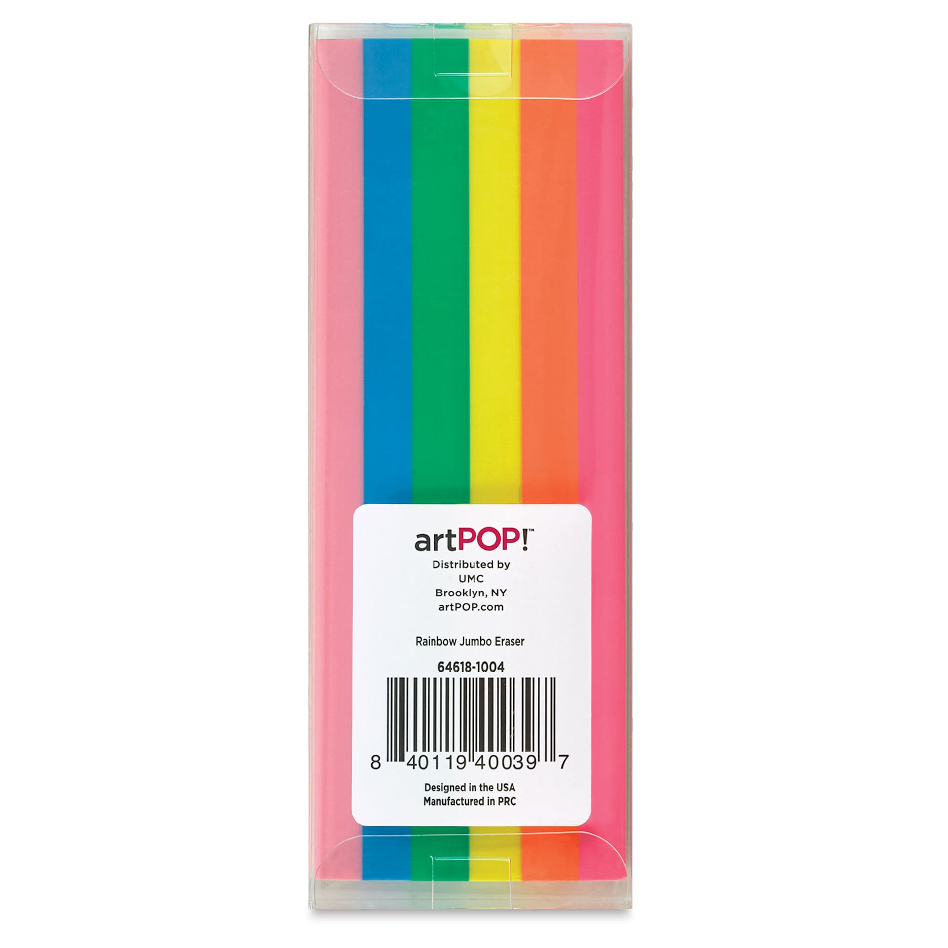 artPOP! Rainbow Jumbo Eraser (Back of package)