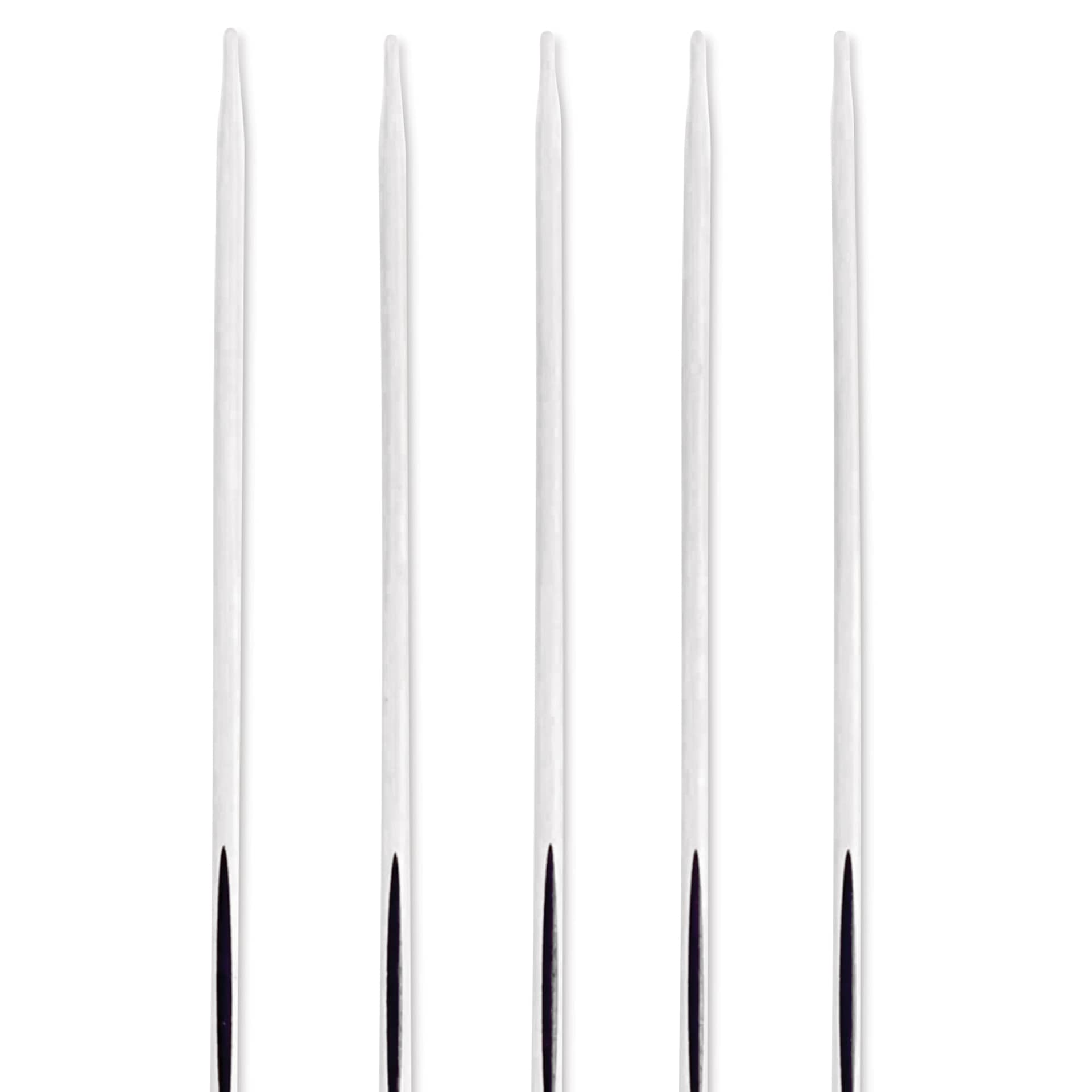 Prym Ergonomics Double Point Knitting Needle Set - Size 1, Set of 5, 8" - close-up of needle tips