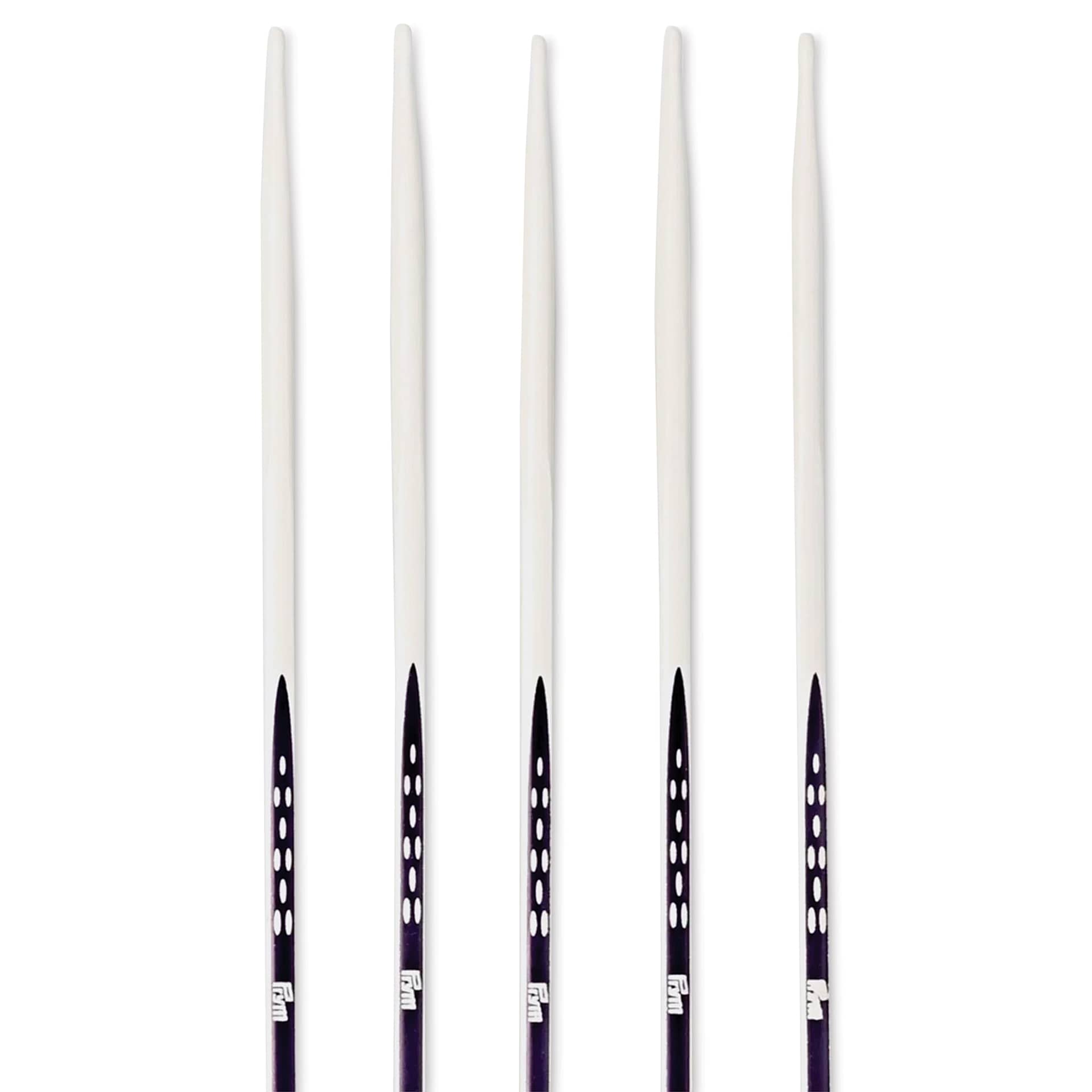 Prym Ergonomics Double Point Knitting Needle Set - Size 4, Set of 5, 8" - close-up of needles