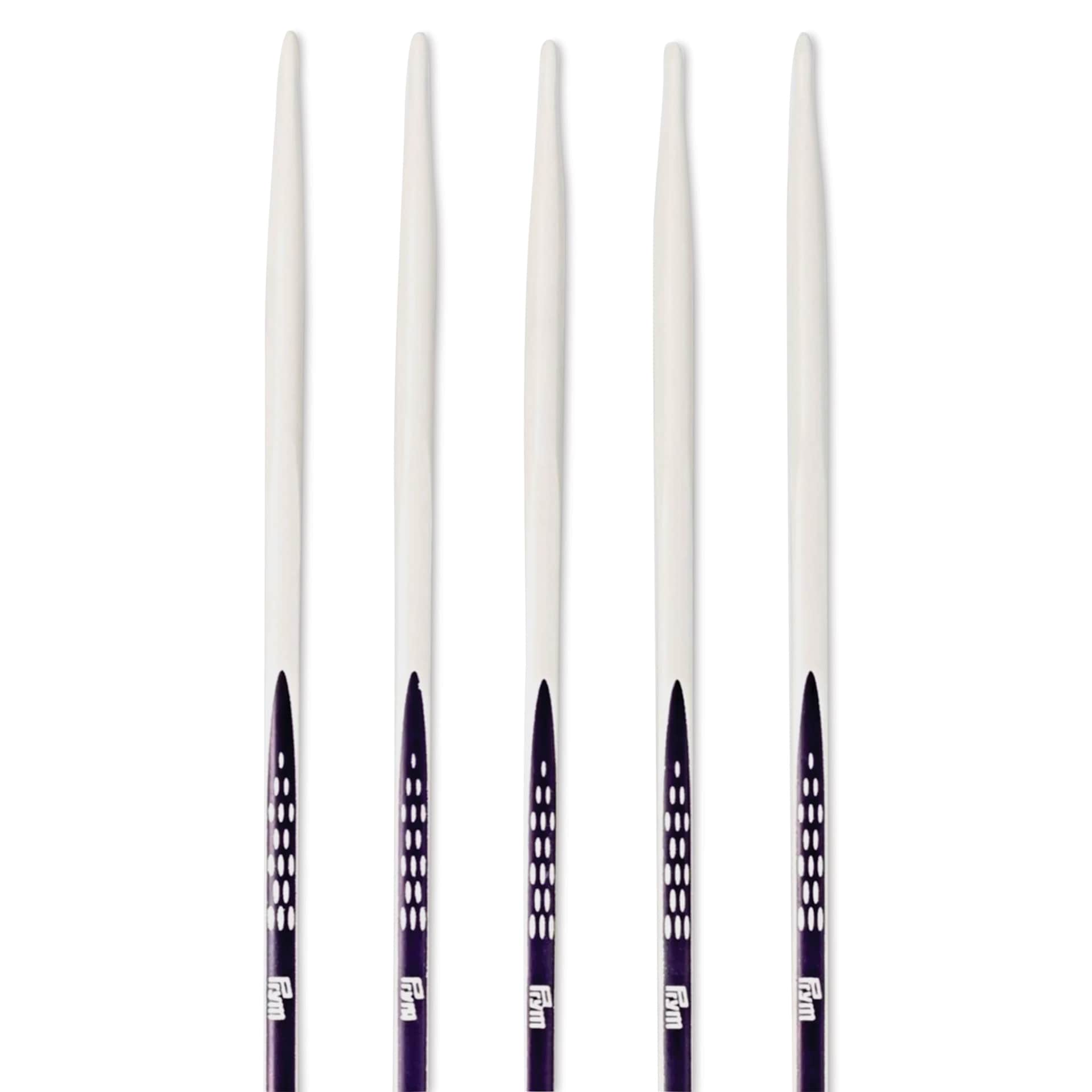 Prym Ergonomics Double Point Knitting Needle Set - Size 6, Set of 5, 8" - close-up of needles