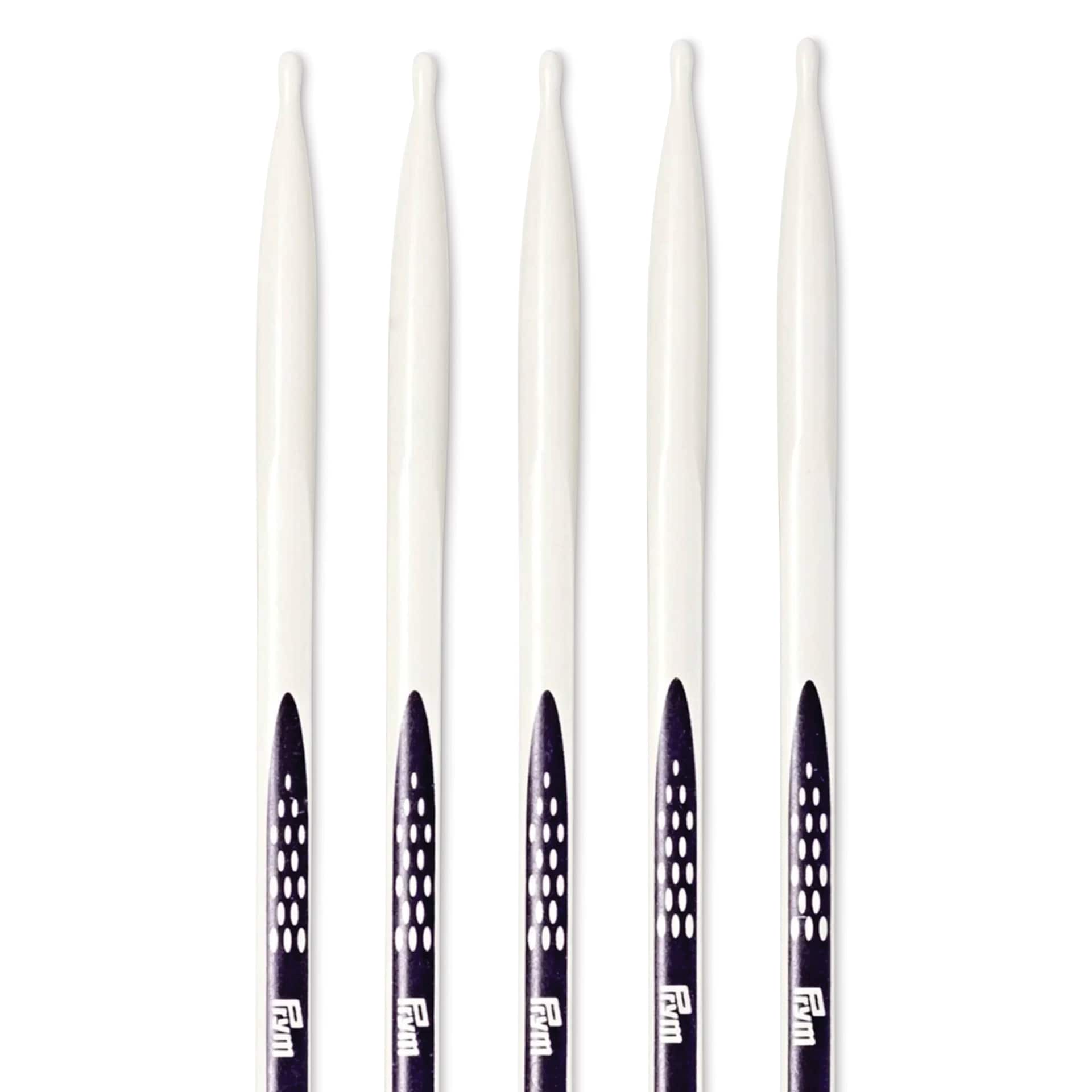 Prym Ergonomics Double Point Knitting Needle Set - Size 10, Set of 5, 8" - close-up of needles