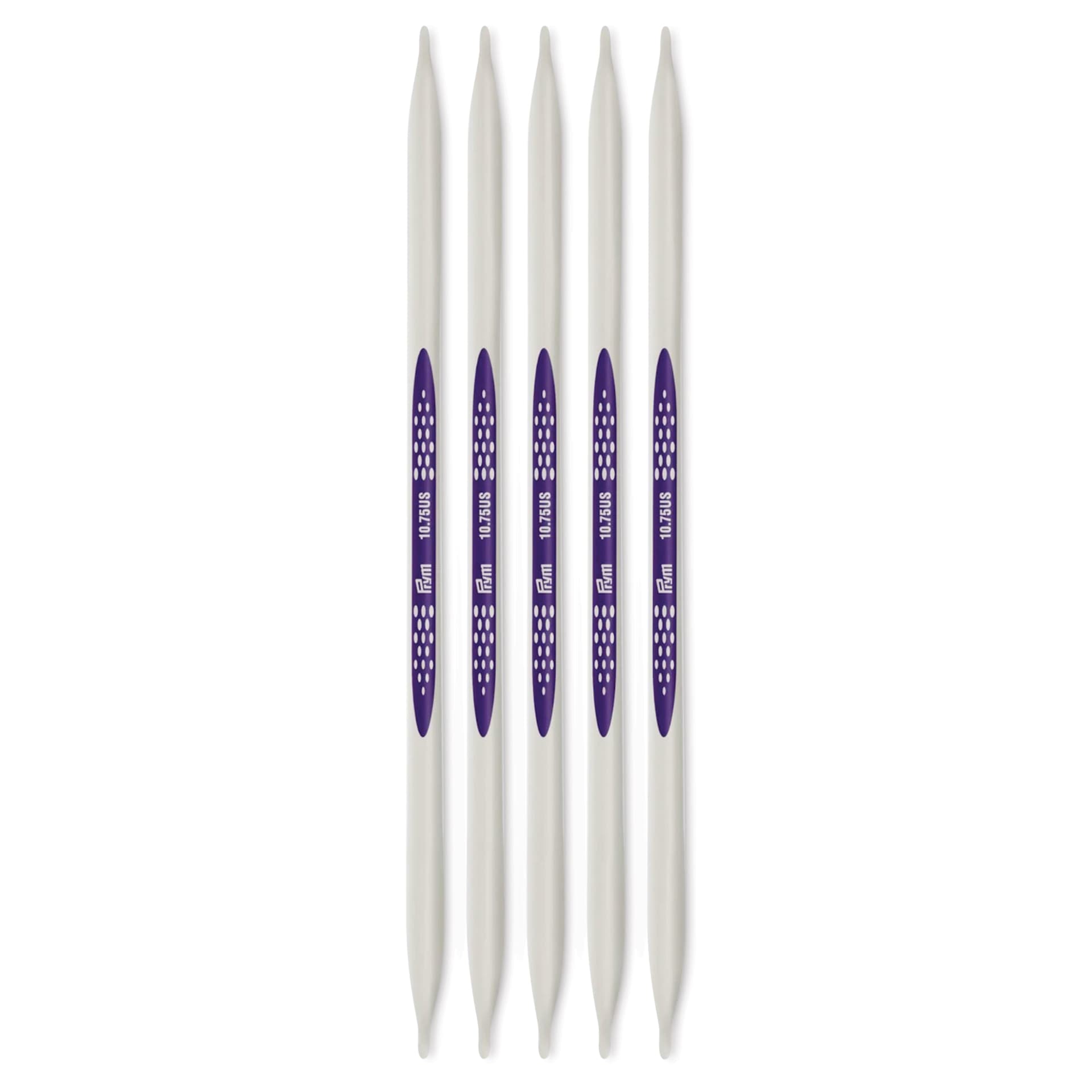 Prym Ergonomics Double Point Knitting Needle Set - Size 10.75, Set of 5, 8"
