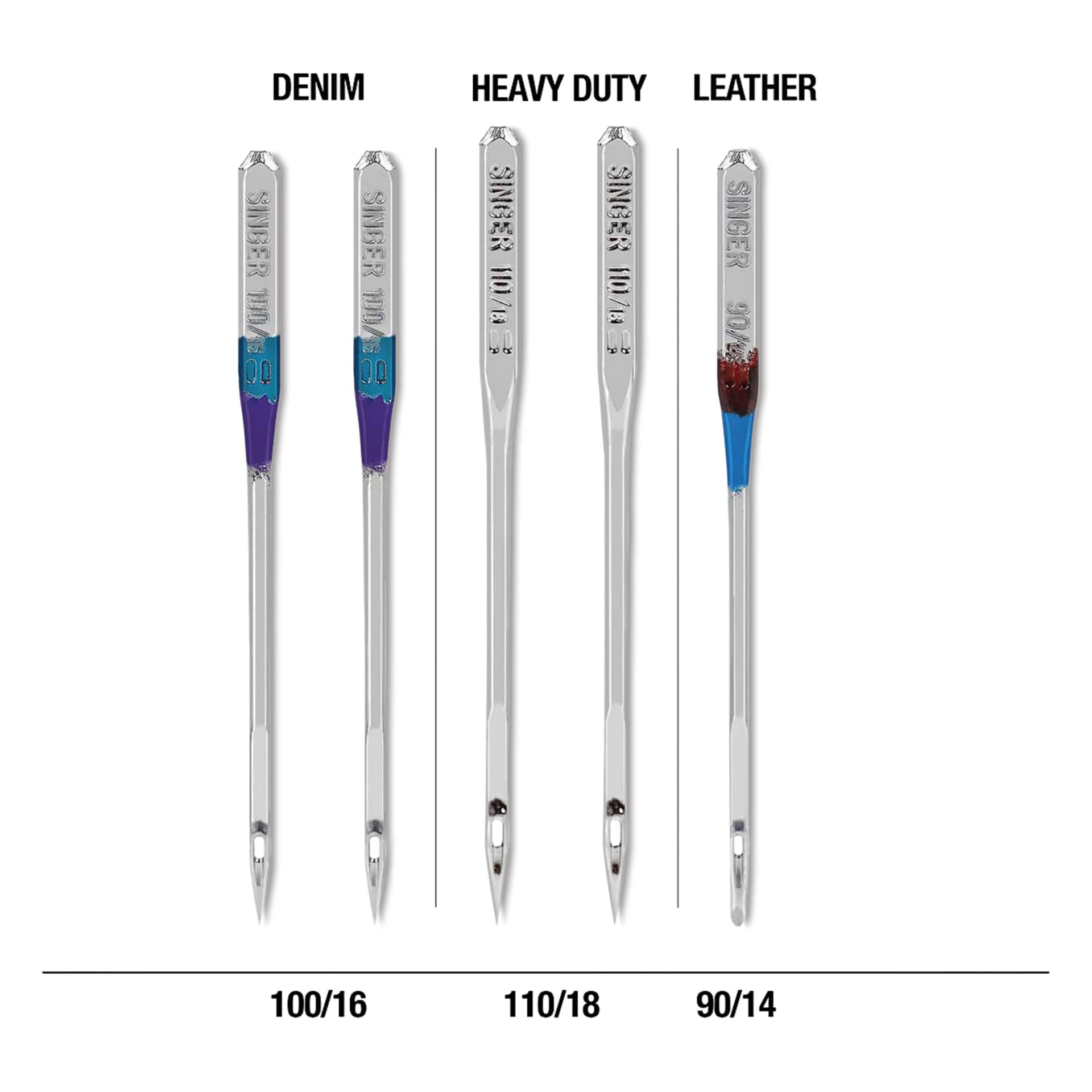 Singer Sewing Machine Needles - Heavy Duty Universal, Assorted