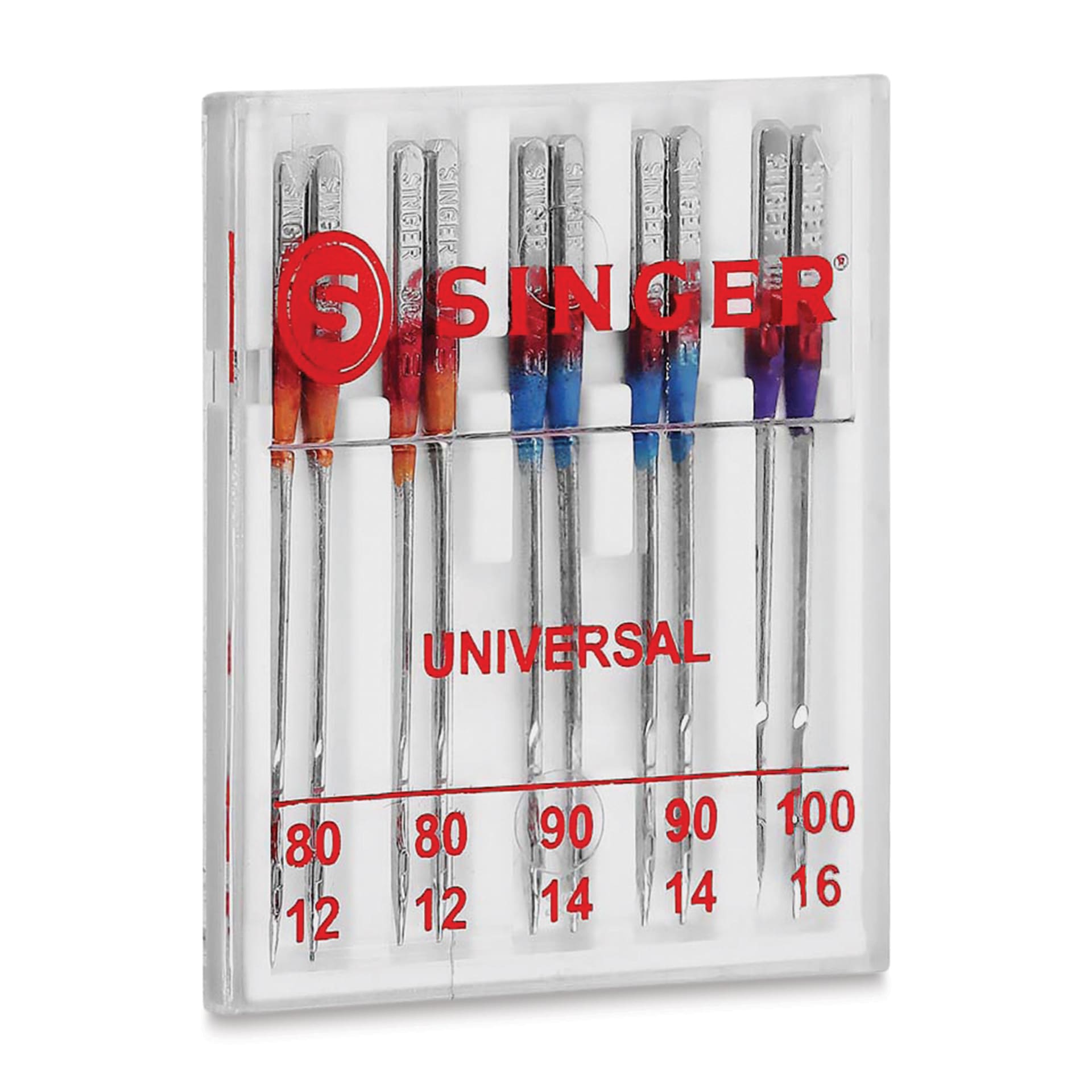 Singer Sewing Machine Needles - Universal, Assorted, Pkg of 10 inside case