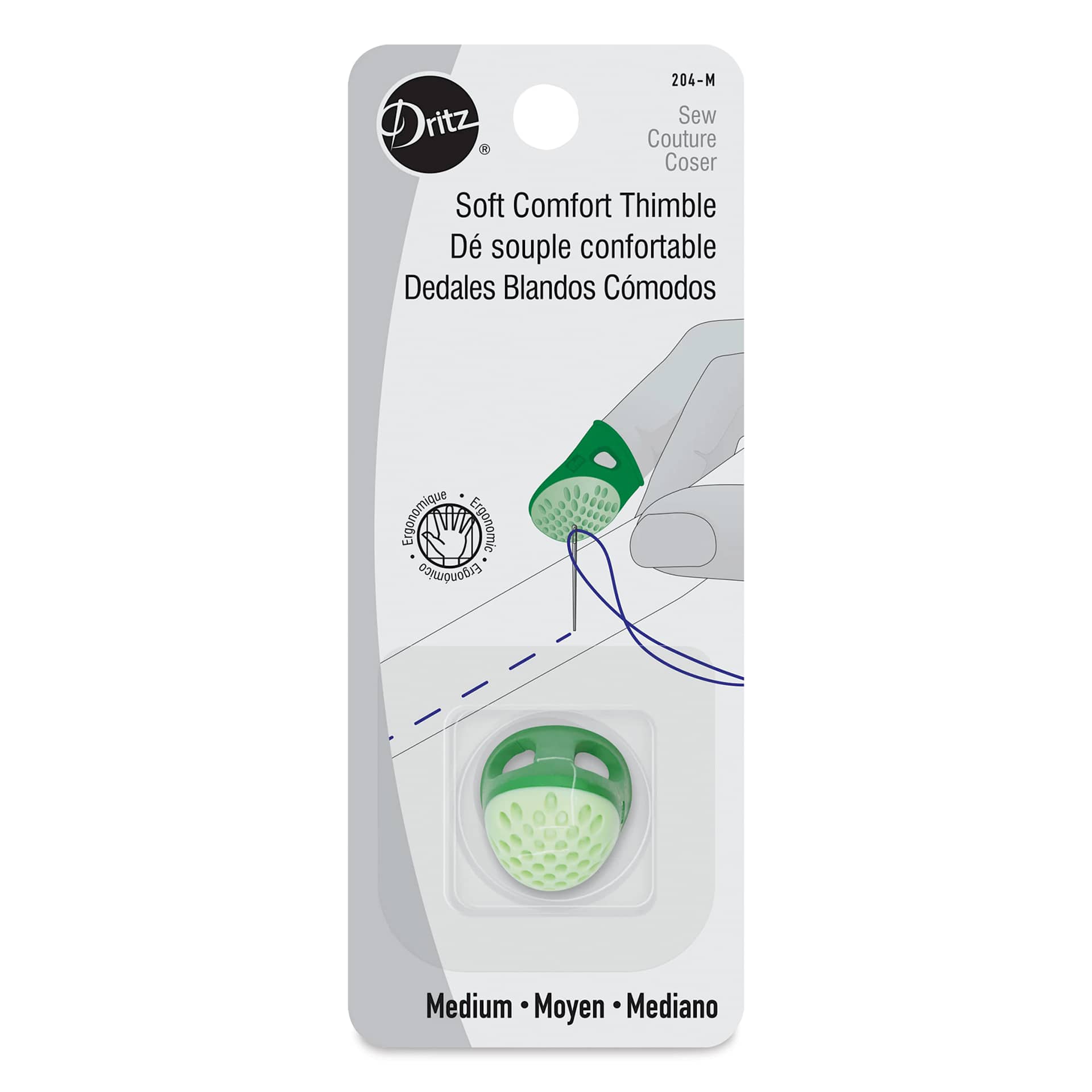 Dritz Soft Comfort Thimble - Medium - front of packaging