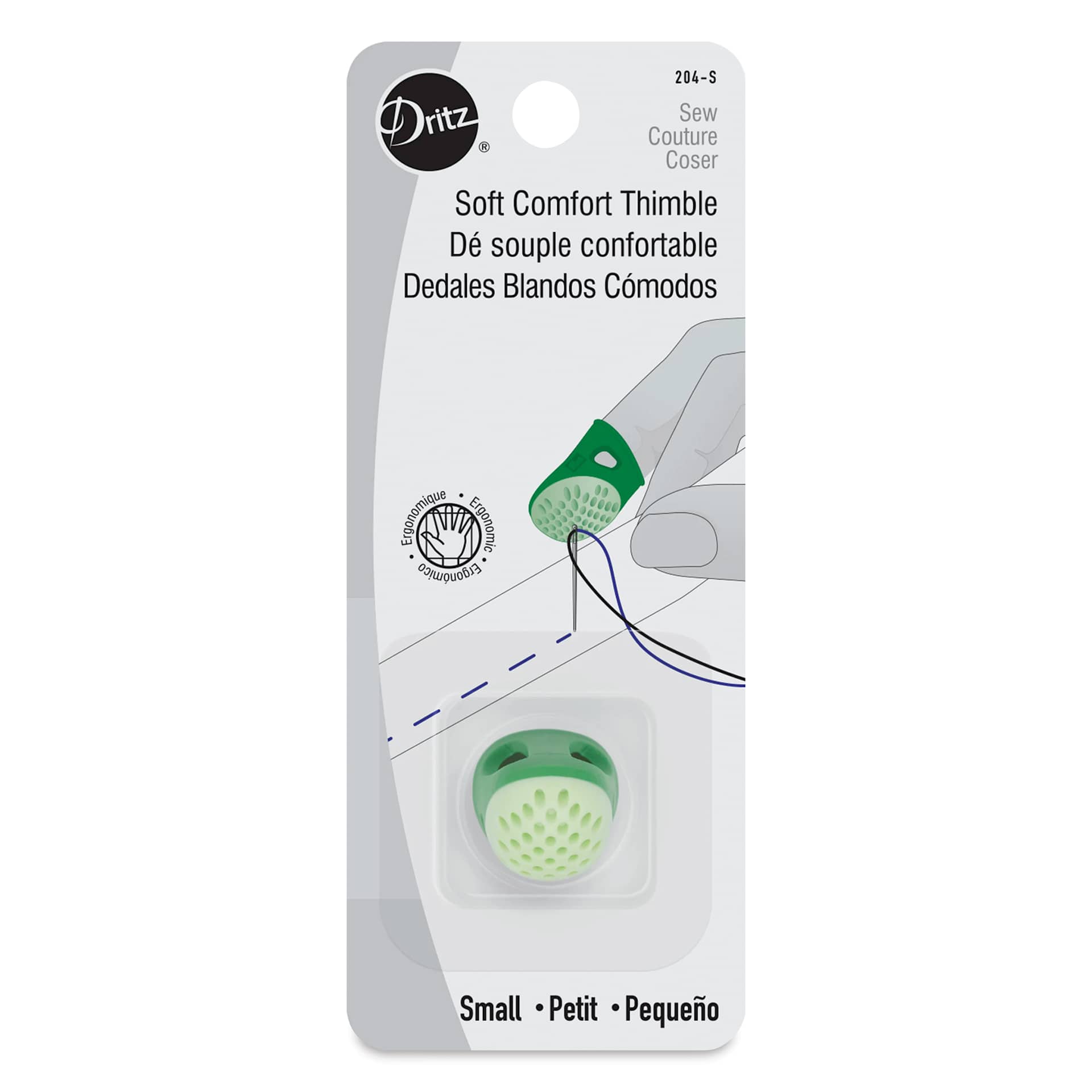 Dritz Soft Comfort Thimble - Small front of packaging