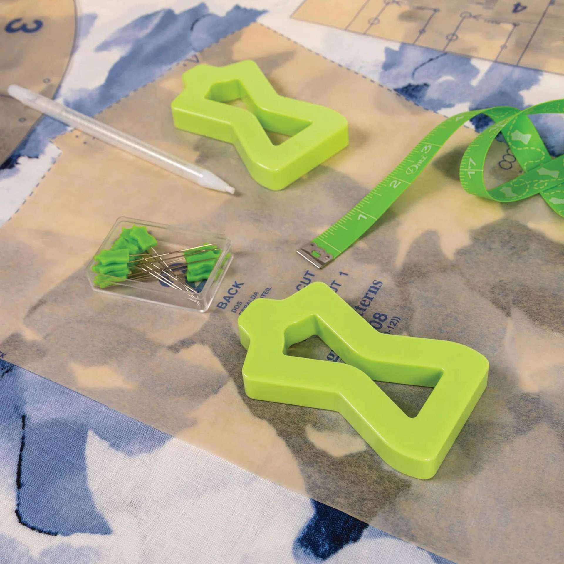 Dritz Pattern Layout Tool Set, contents out of packaging