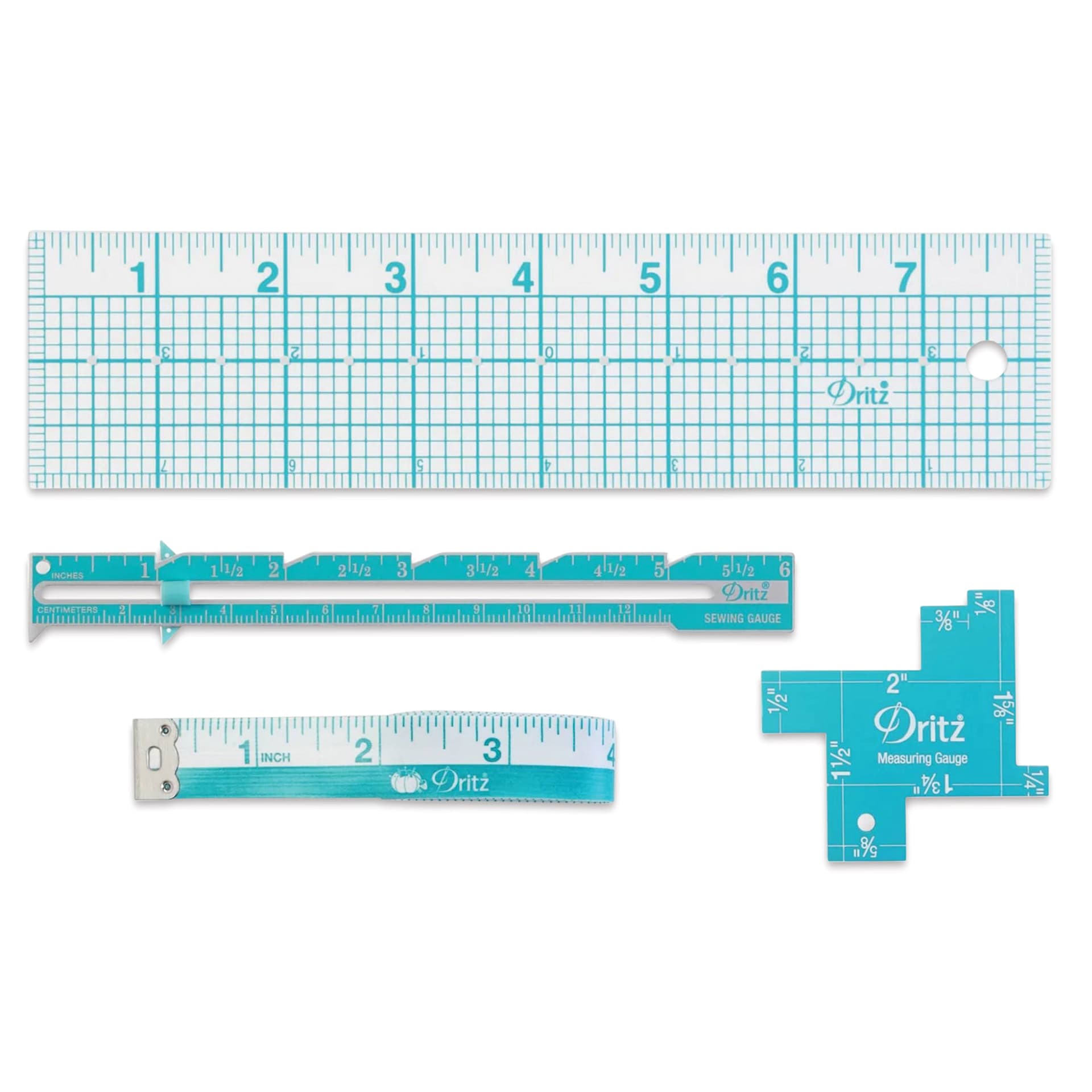 Dritz Measuring Tool Set, contents out of packaging