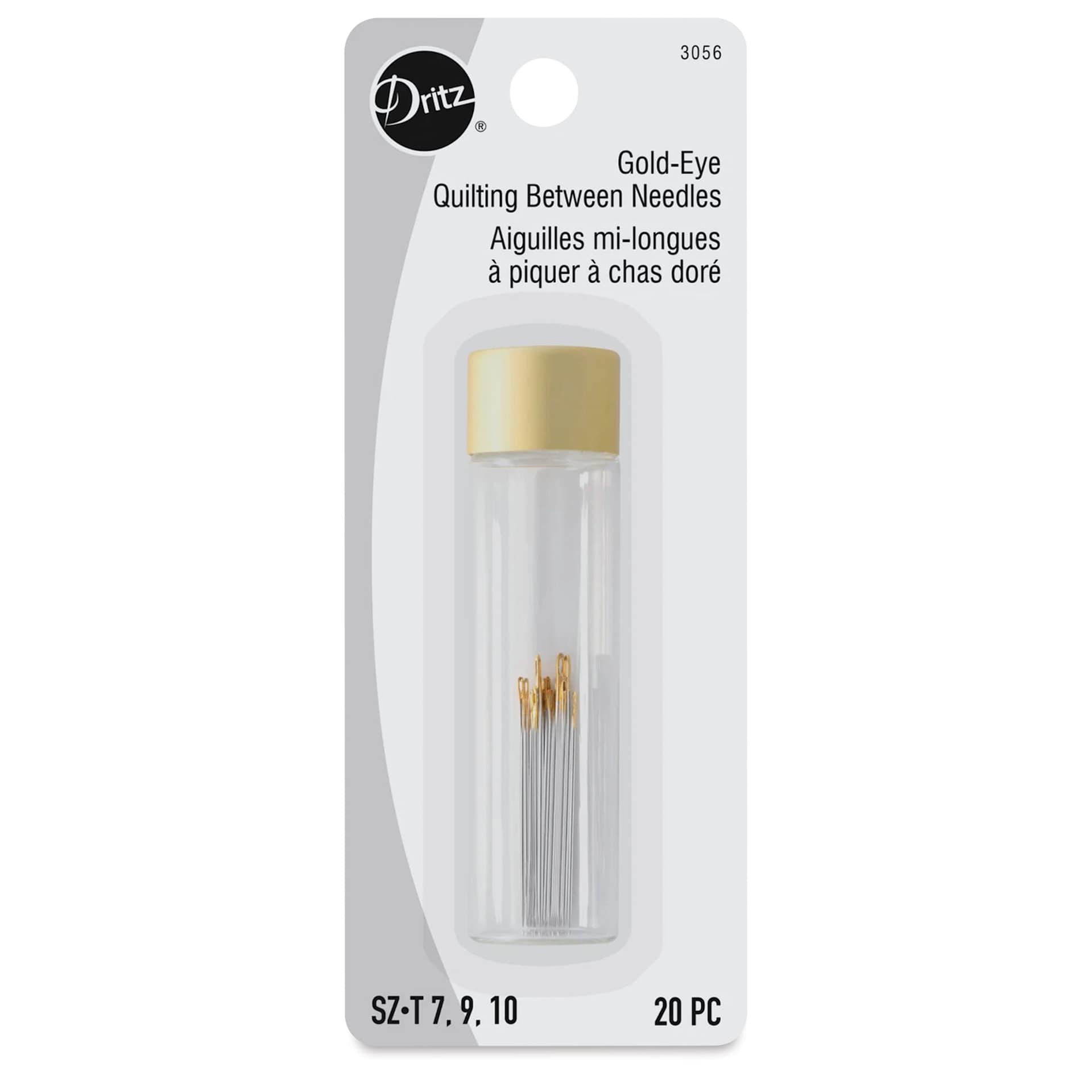 Dritz Gold-Eye Quilting Between Needles, in packaging