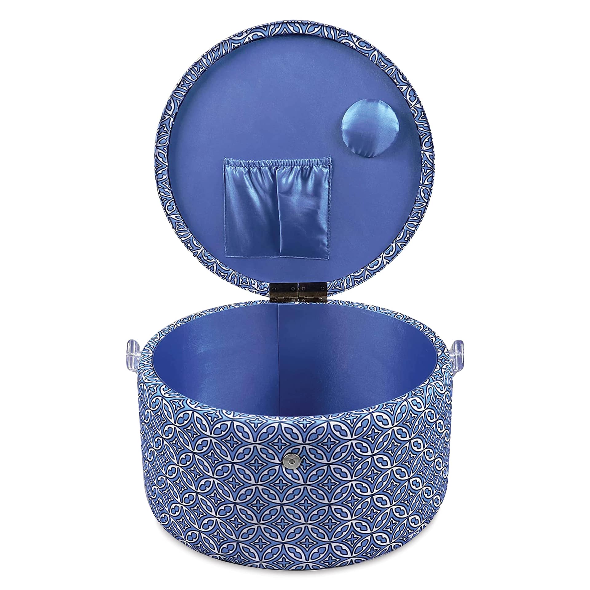 Singer Large Premium Round Sewing Basket - 11-1/2" D x 6-5/8" H, open basket