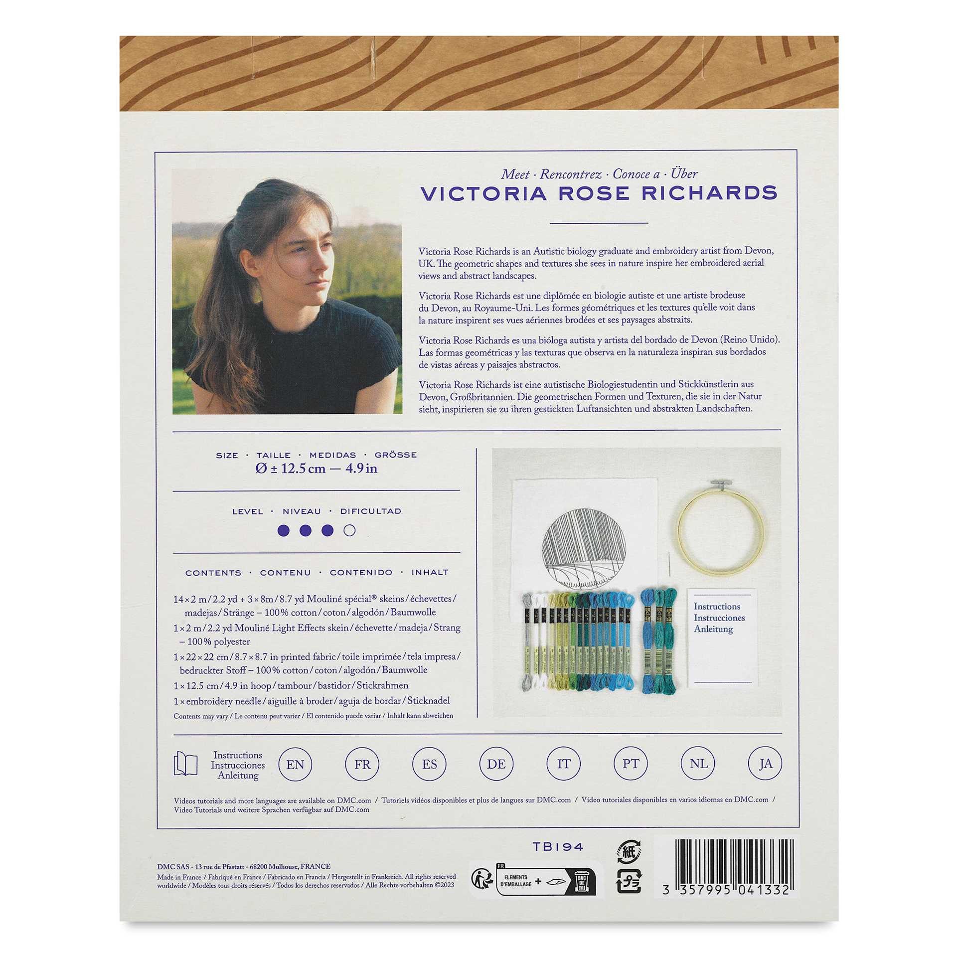 “Ocean Rain” by Victoria Rose Richards, Intermediate back of packaging