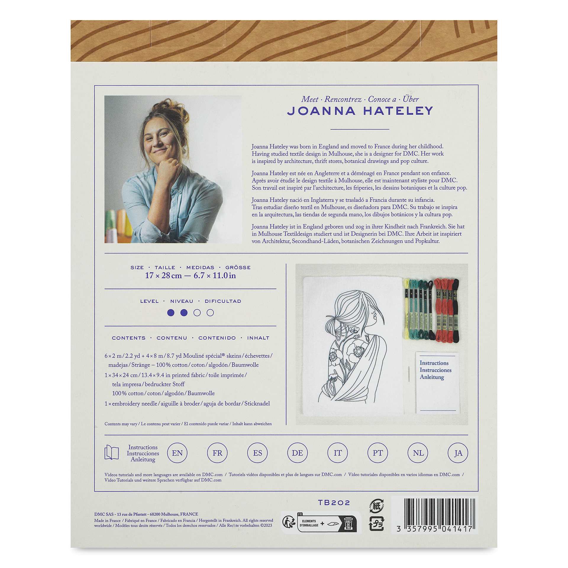 “Portrait with Poppies” by Joanna Hateley, Beginner - back of packaging