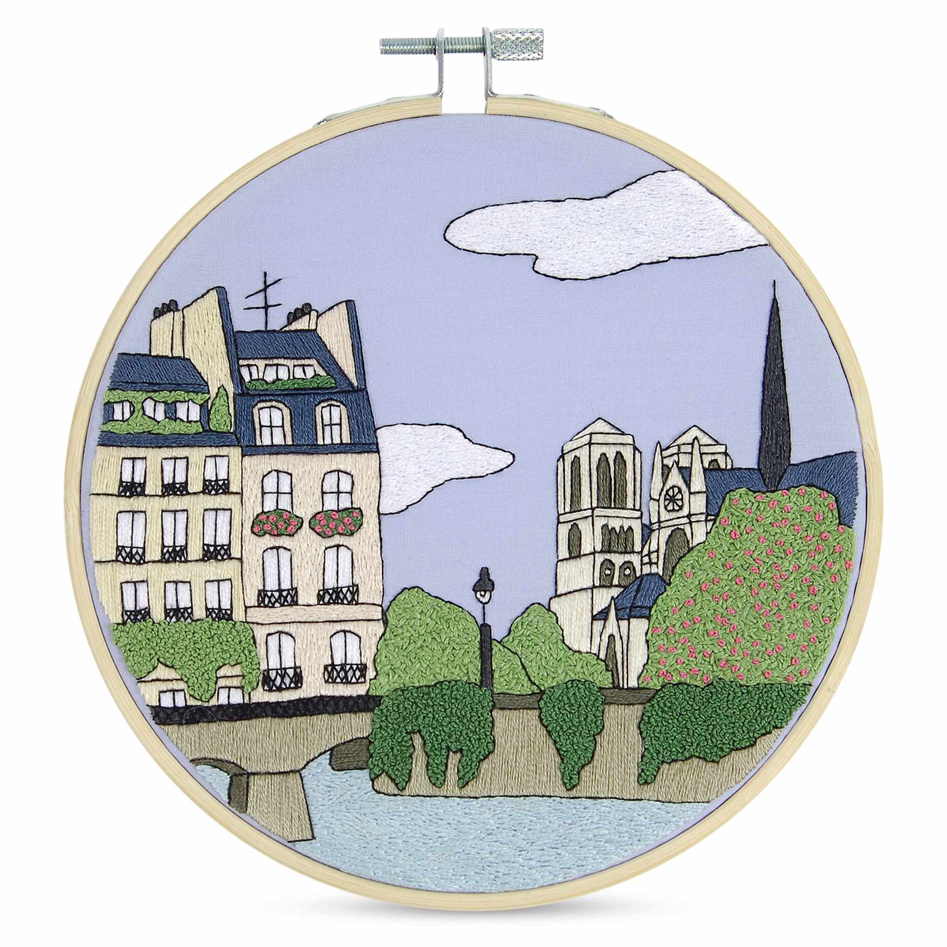 DMC The Designer Collection Embroidery Kits - “Paris” by Kseniia Guseva, Intermediate finished example