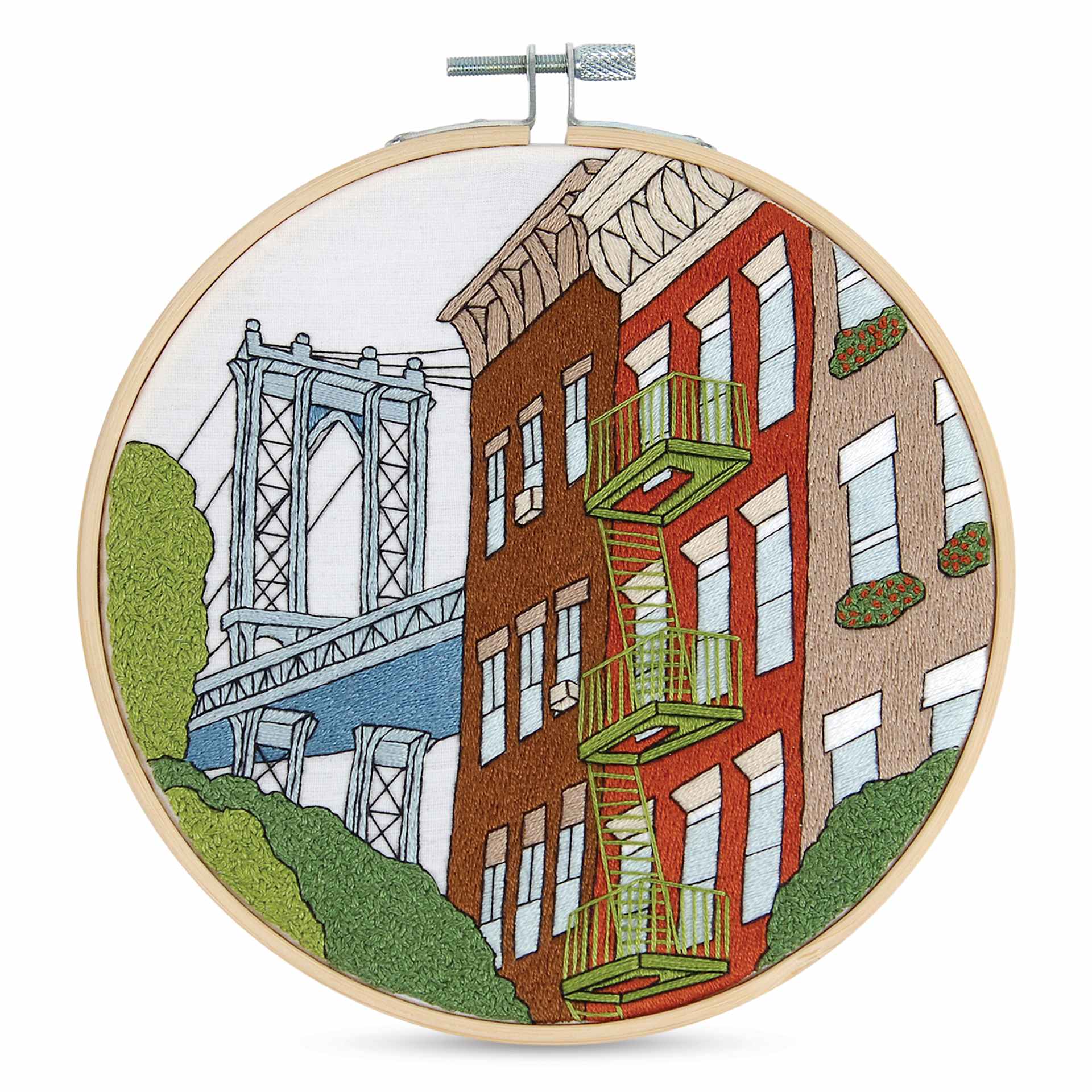 DMC The Designer Collection Embroidery Kits - “New York” by Kseniia Guseva, Intermediate finished example