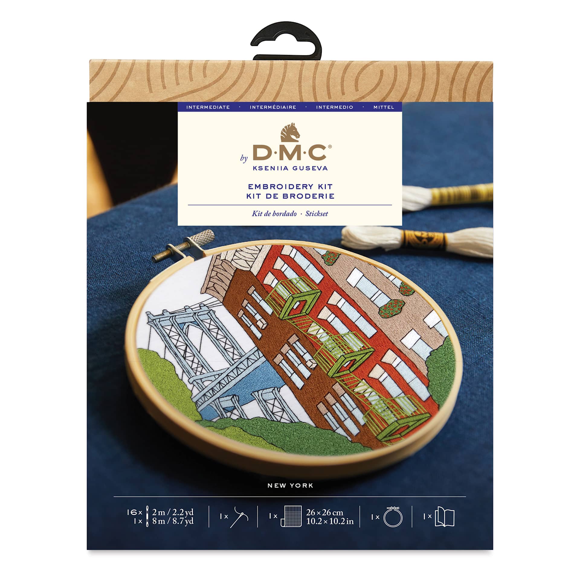 DMC The Designer Collection Embroidery Kits - “New York” by Kseniia Guseva, Intermediate