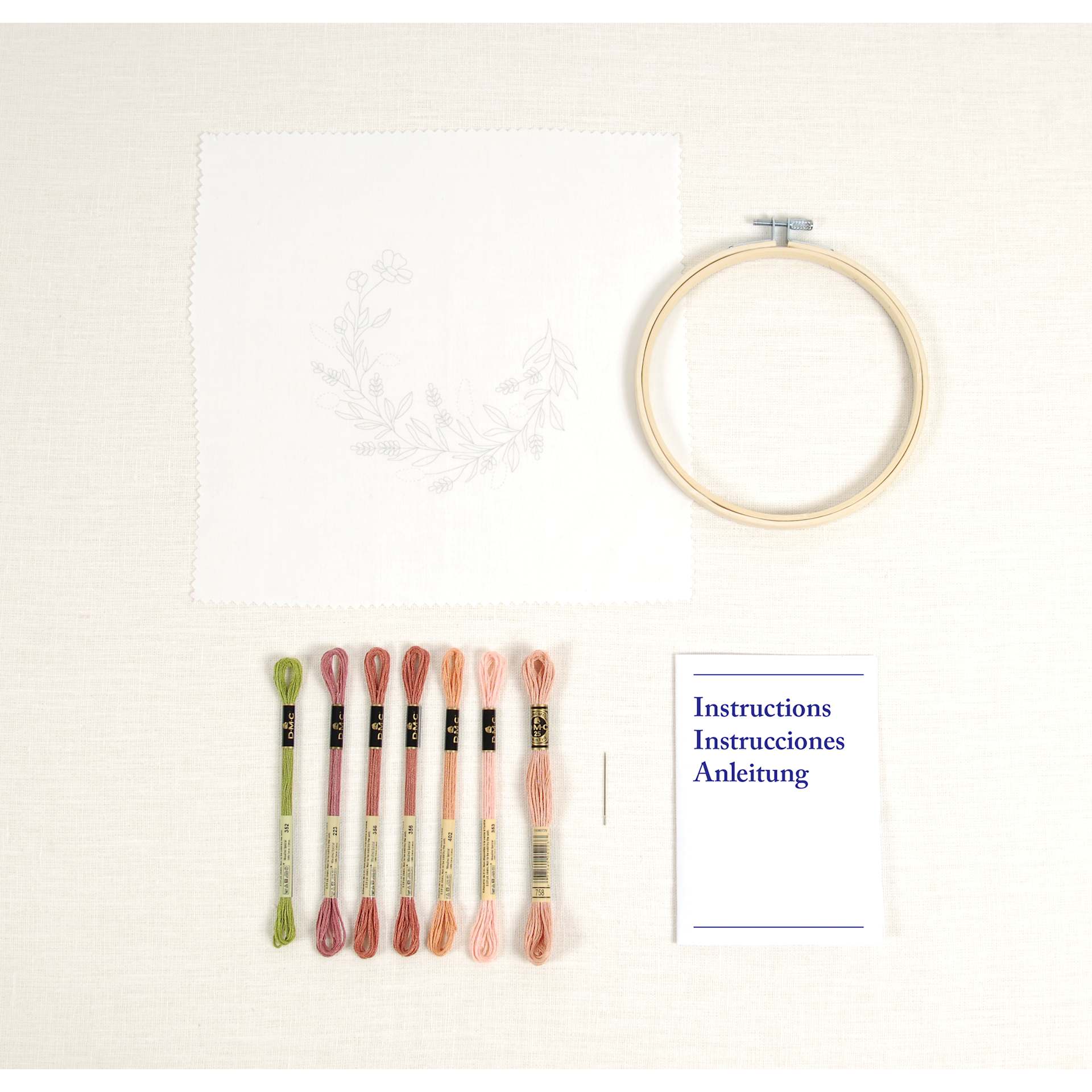 DMC The Designer Collection Embroidery Kits - “Country Party” by Pascaline Latasse, Intermediate set contents