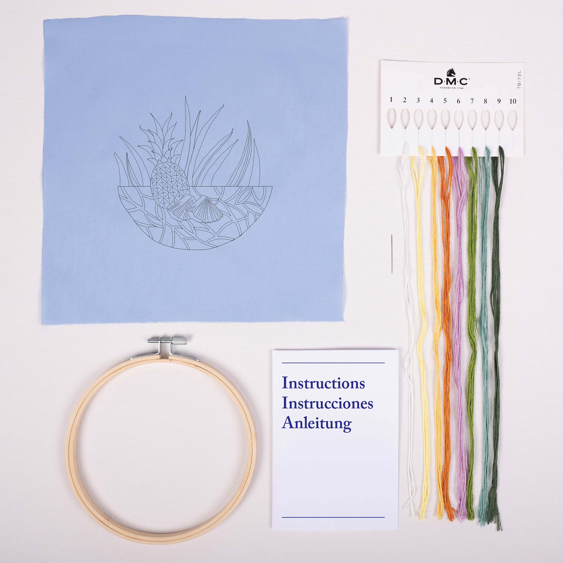 DMC Stitch Kit - Pineapple, contents