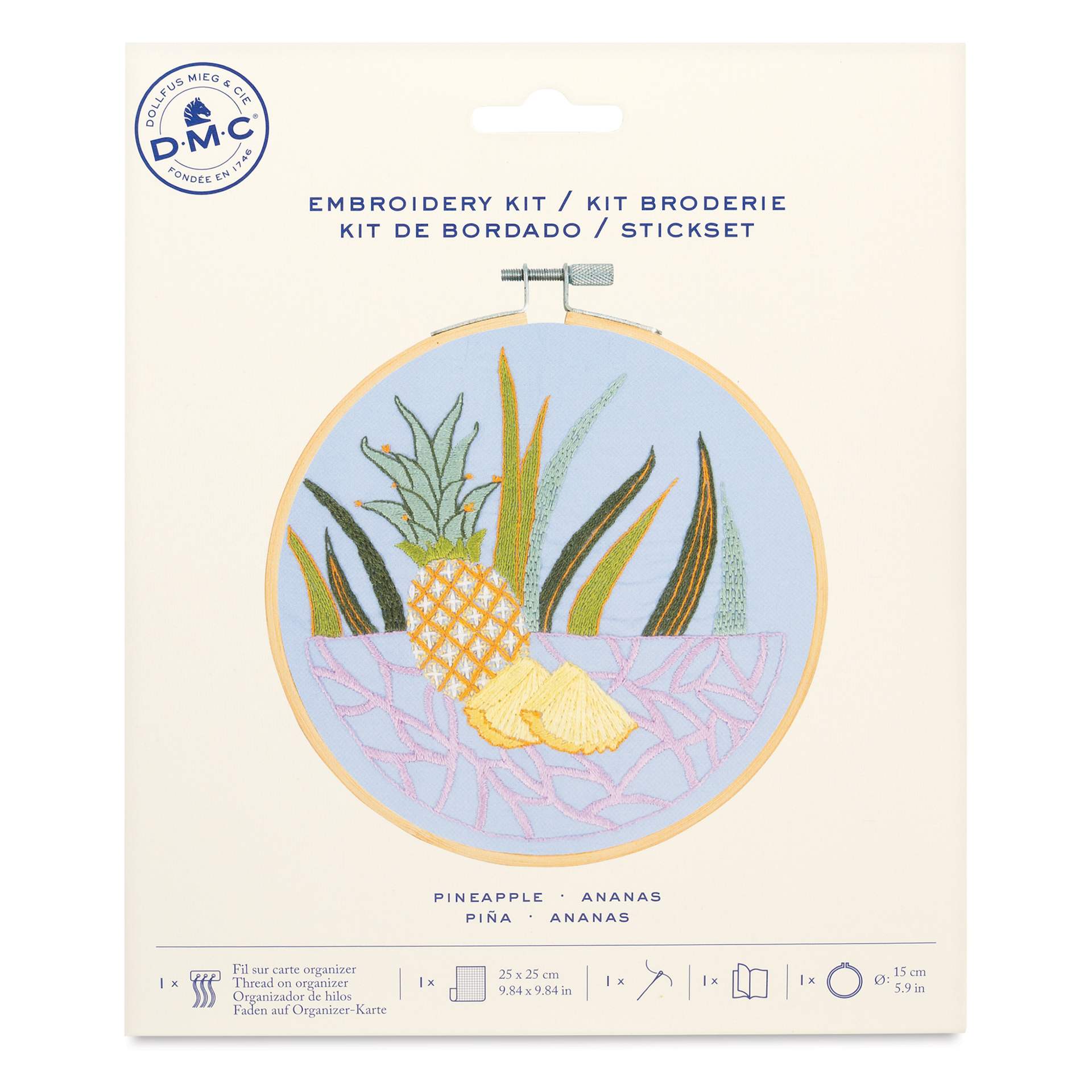 DMC Stitch Kit - Pineapple, front of packaging