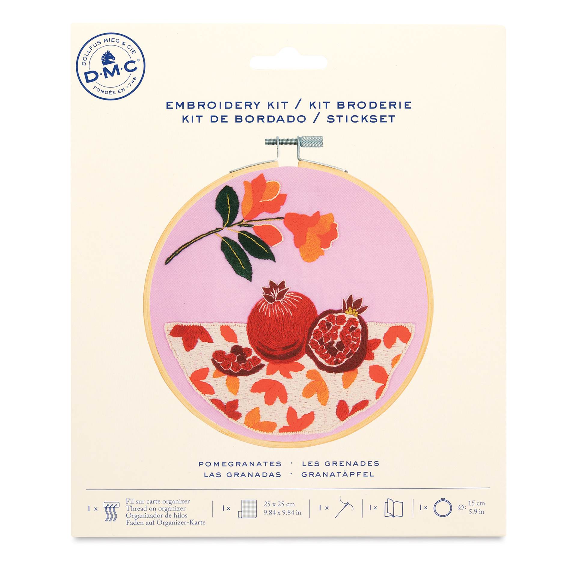 DMC Stitch Kit - Pomegranate, front of packaging
