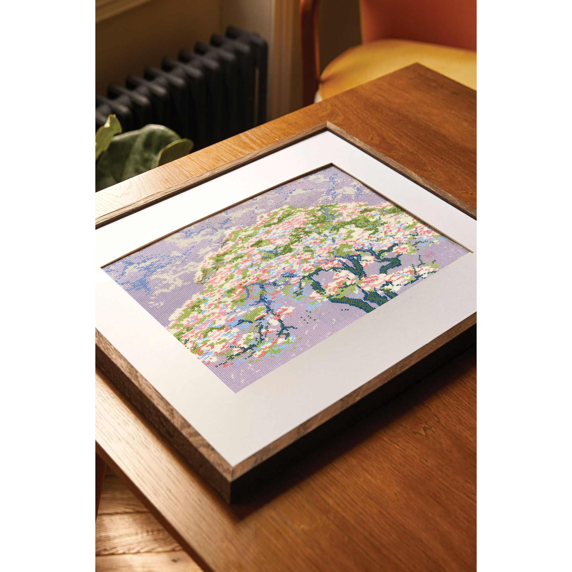 DMC The Masters Collection Cross Stitch Kit - "A Tree in Blossom” by William Giles, framed