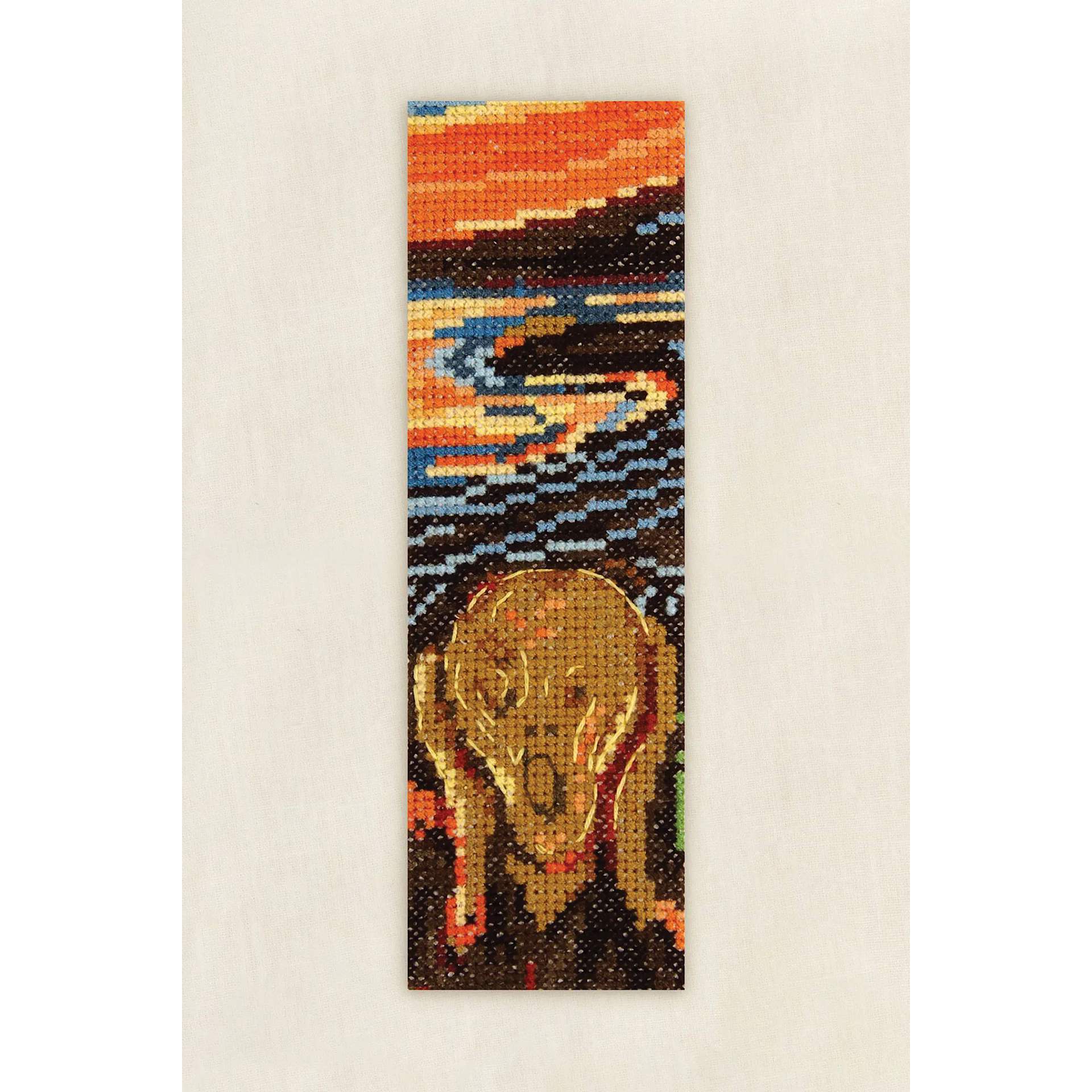 DMC The Masters Collection Cross Stitch Bookmark Kit - "The Scream" by Edvard Munch