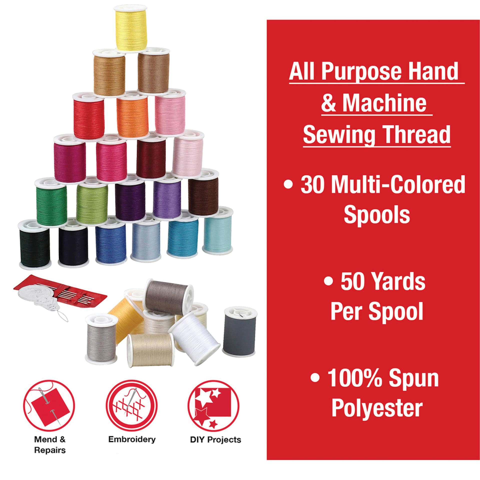 Singer All Purpose Sewing Thread Set - Description of Contents