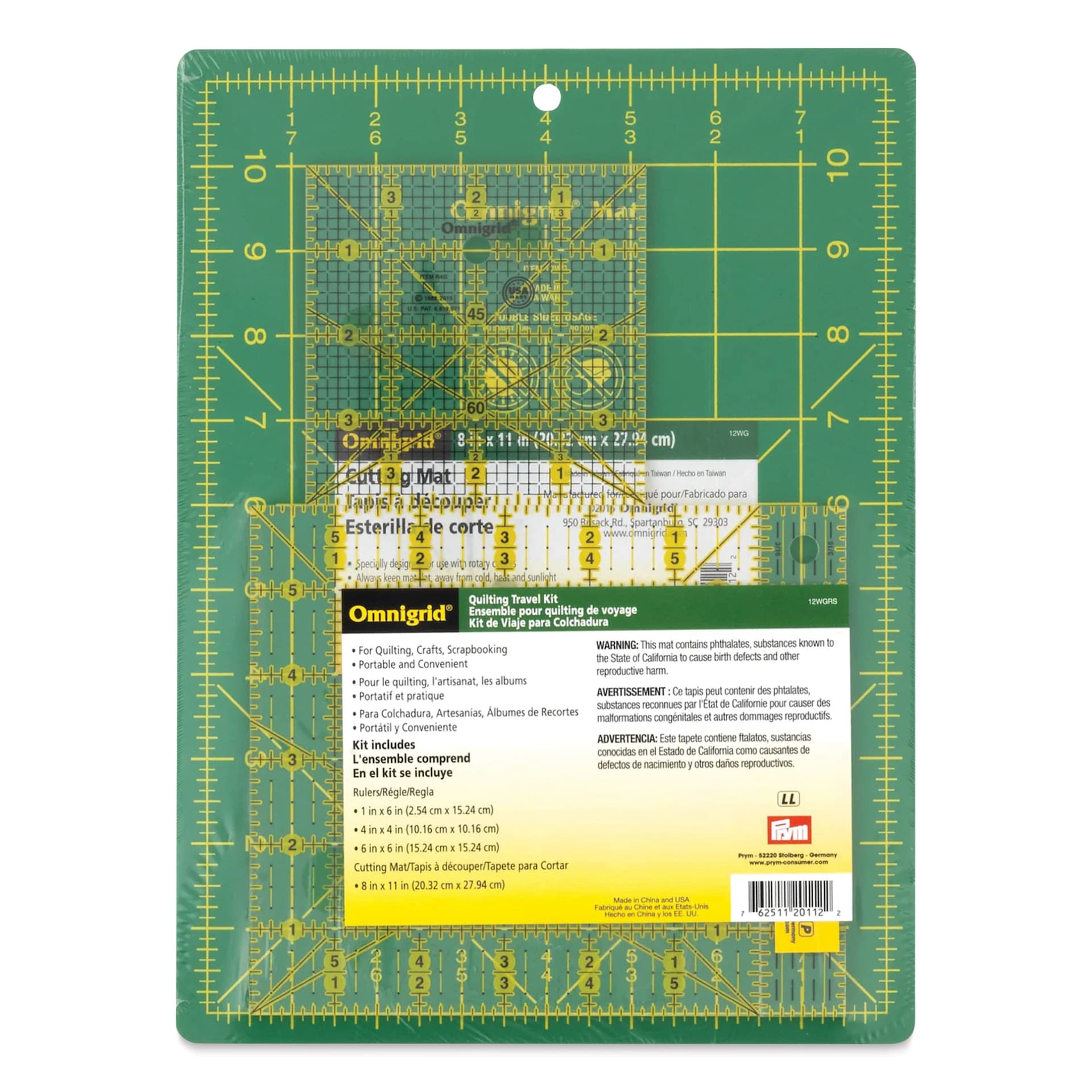 Omnigrid Quilting Travel Rulers  - Set of 4 - front of packaging