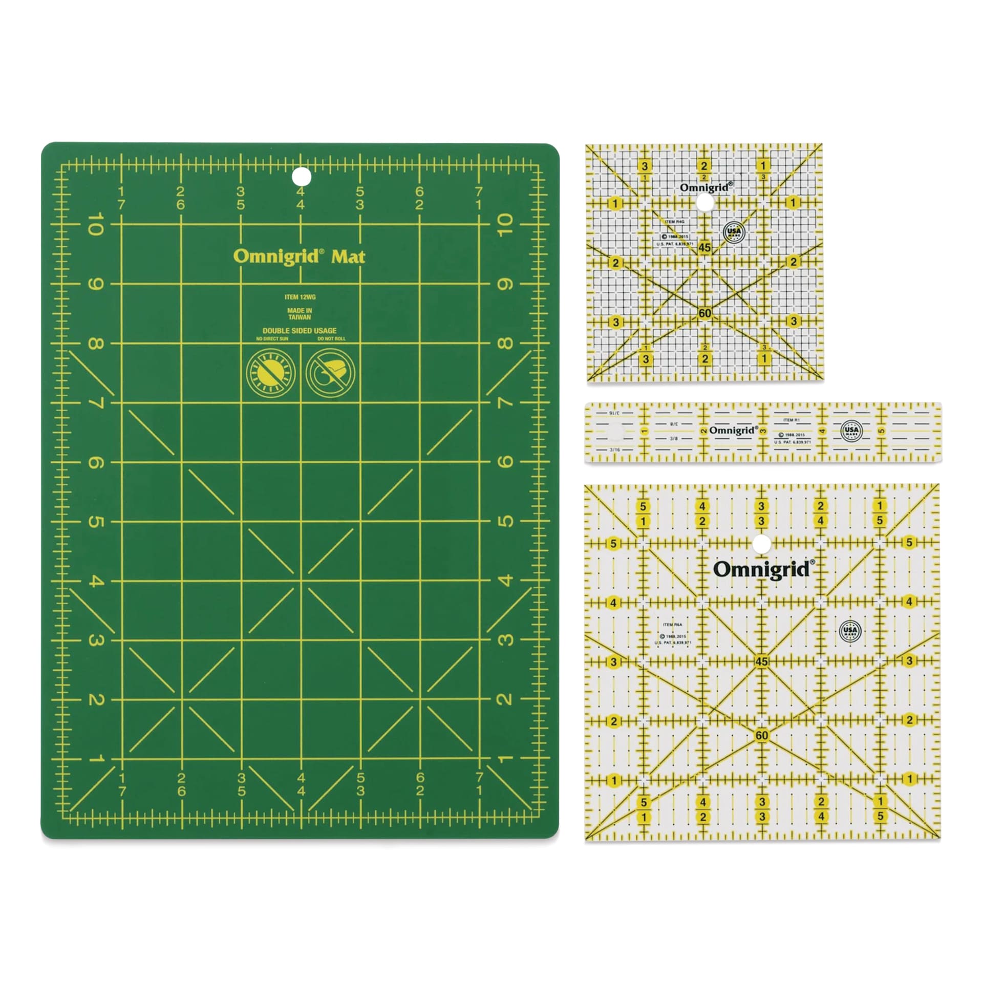 Omnigrid Quilting Travel Rulers  - Set of 4