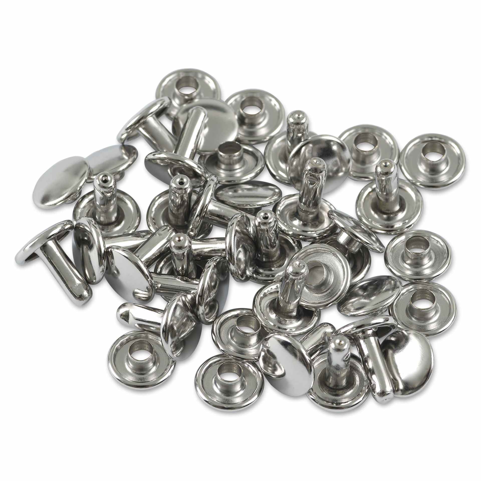 Prym Vario Creative Tubular Rivets - 6 - 9 mm Thick Fabric, Pkg of 12, 9 mm Dia.