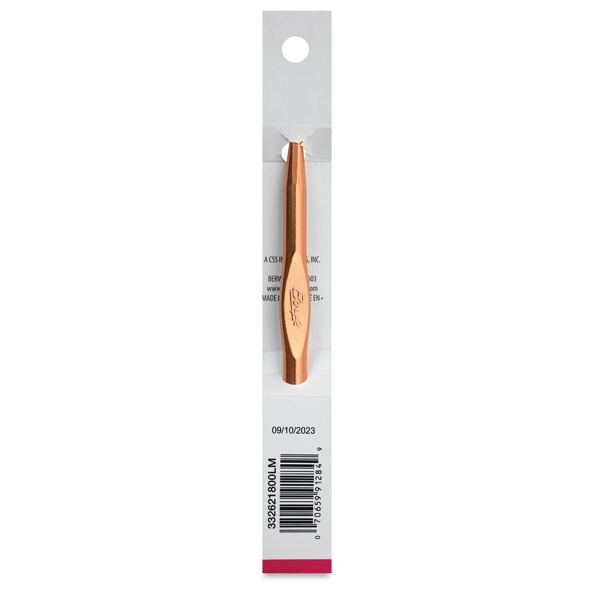 Boye Aluminum Crochet Hook - US L, 6" - back of packaging