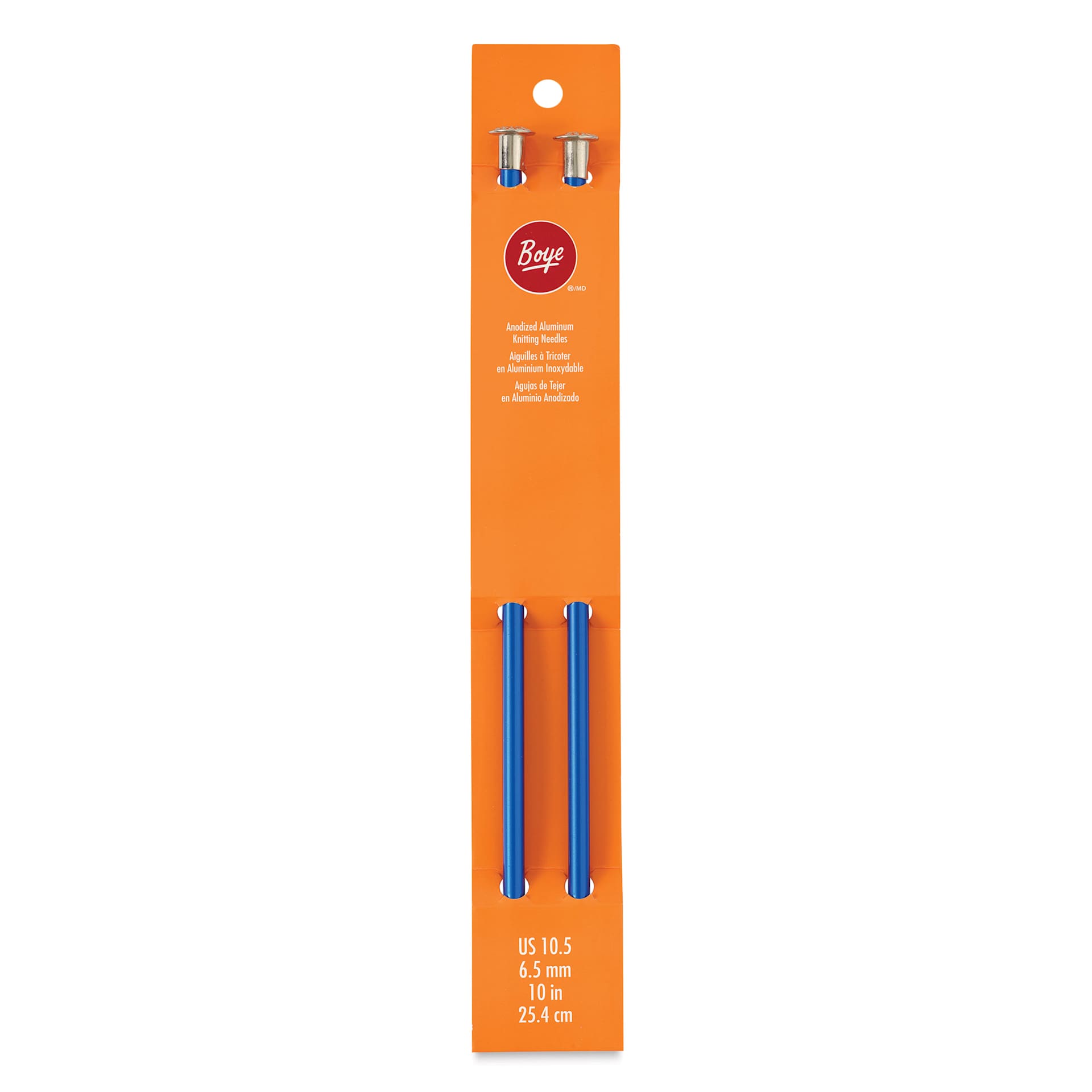 Boye Aluminum Crochet Hook - US 10-1/2, 10" - front of packaging