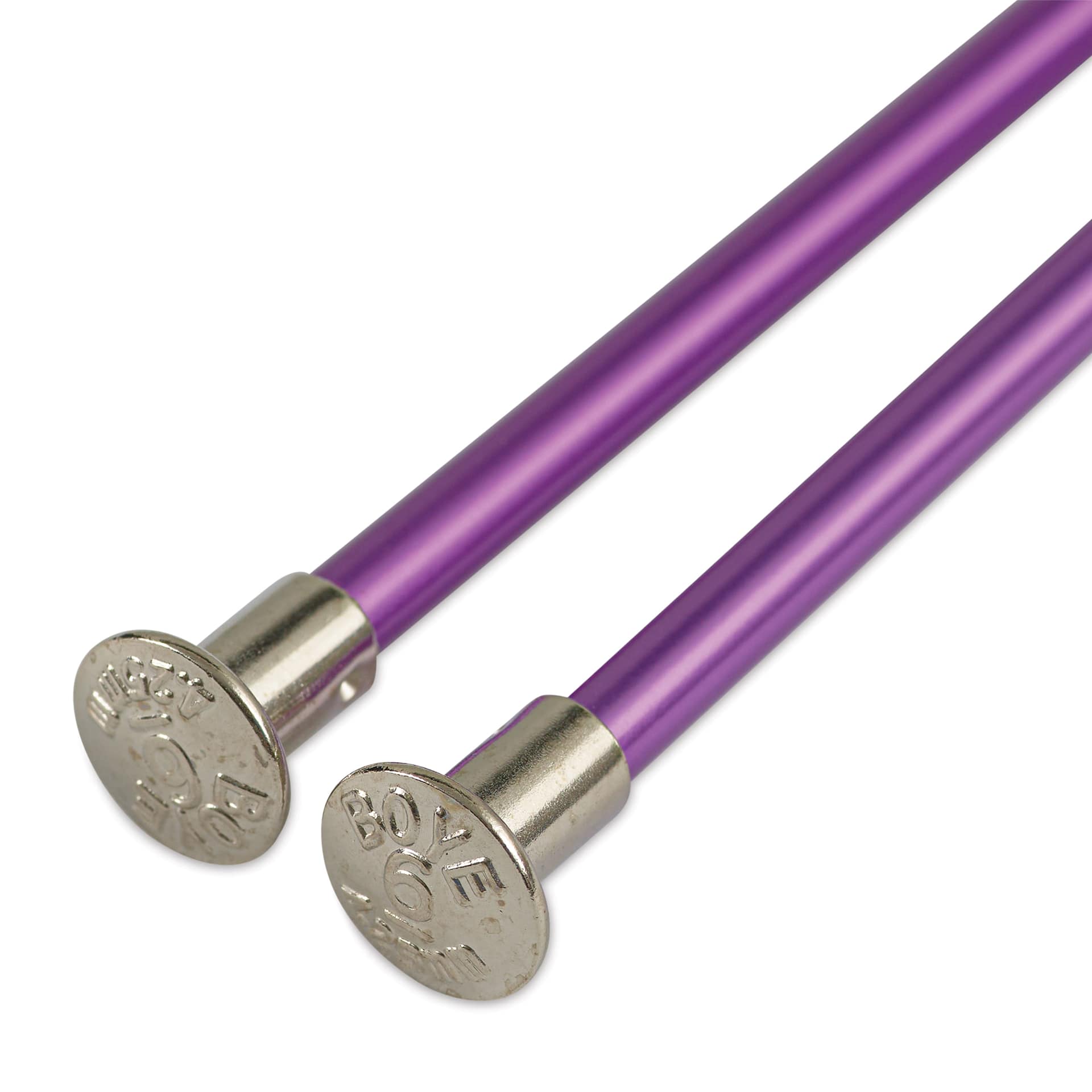 Boye Aluminum Knitting Needles - US 6, 10" - close-up