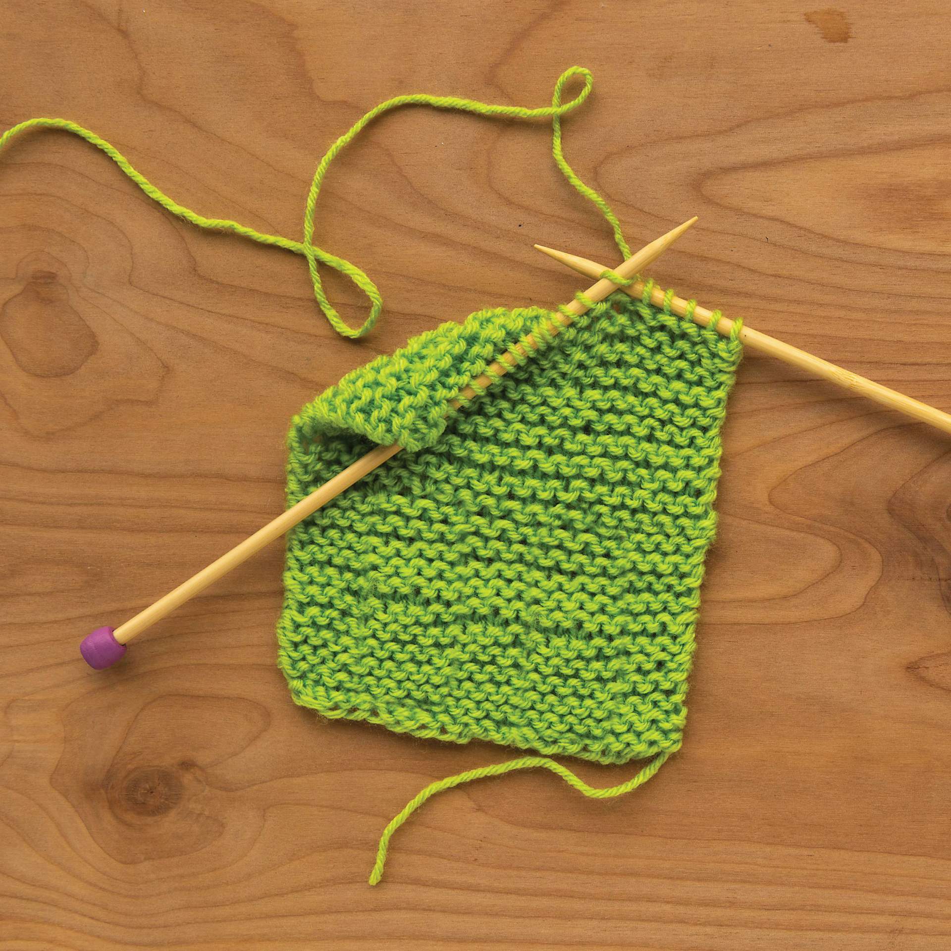 Boye Bamboo Knitting Needles - Size 10 in use (yarn not included)