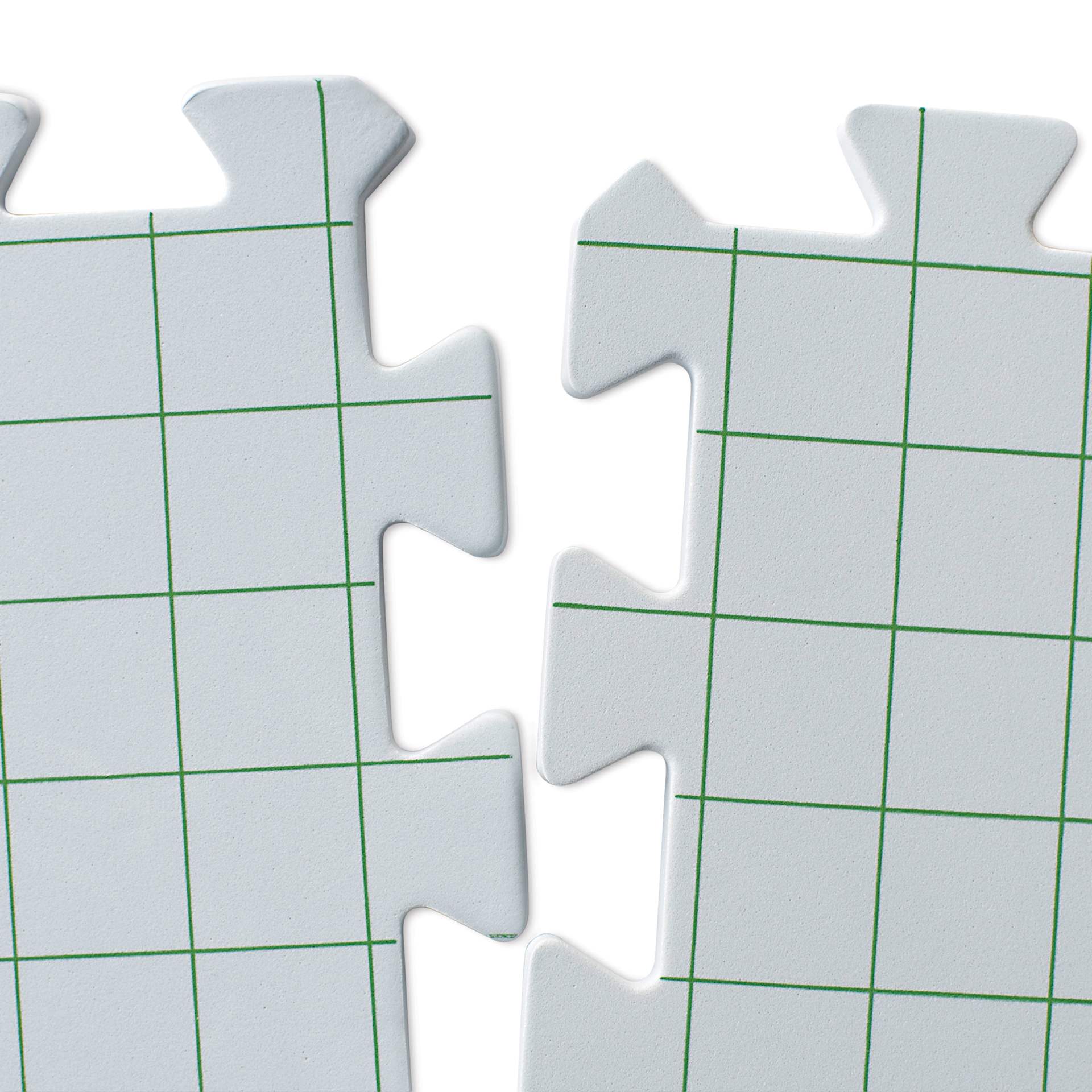 Boye Interlocking Blocking Boards - Grid - close-up of two boards to show jigsaw pattern