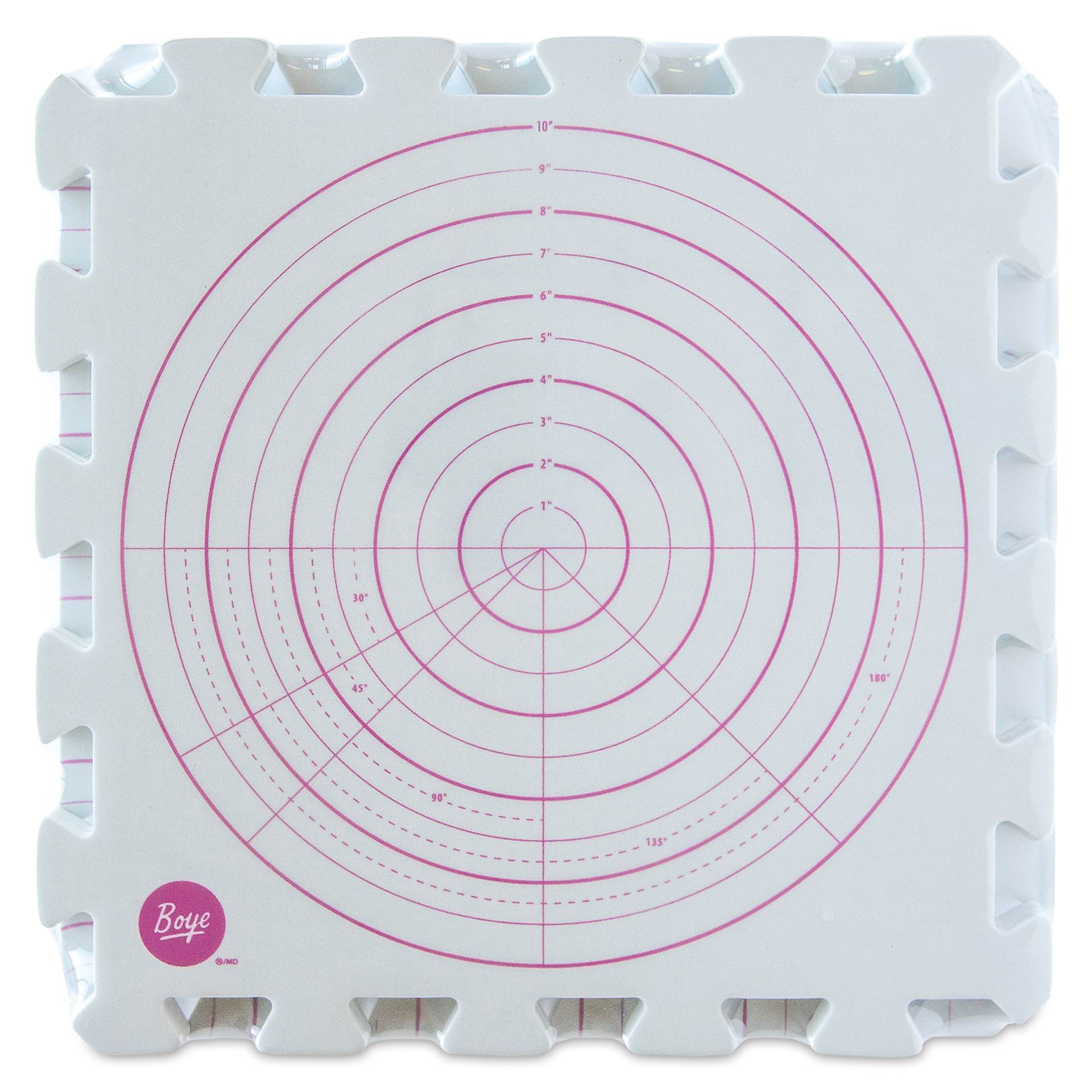 Boye Interlocking Blocking Boards - Circle Print, Pkg of 4