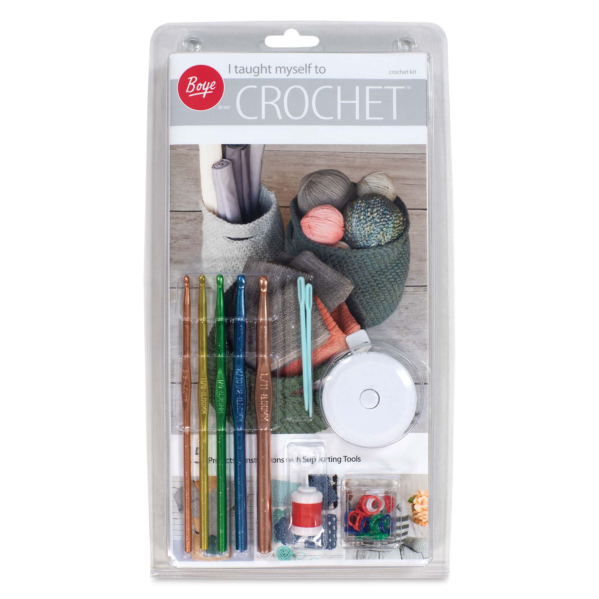 Boye I Taught Myself to Crochet Kit - Set of 30 - front of packaging