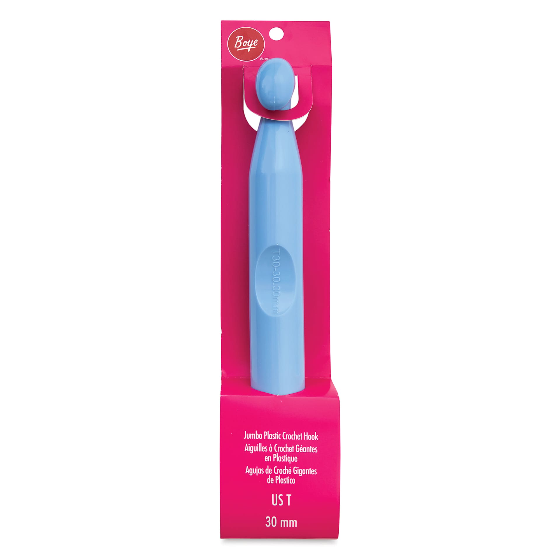 Boye Plastic Crochet Hook - Jumbo US T, 30 mm - front of packaging