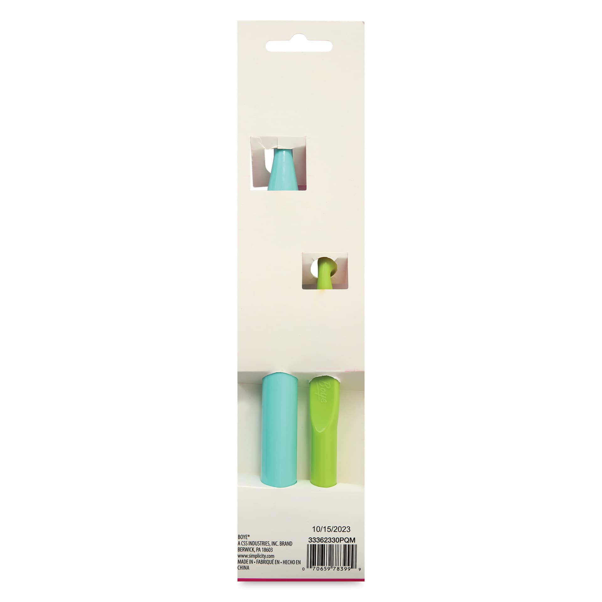 Boye Plastic Crochet Hooks - Set of 2, Jumbo US P/Q - back of packaging