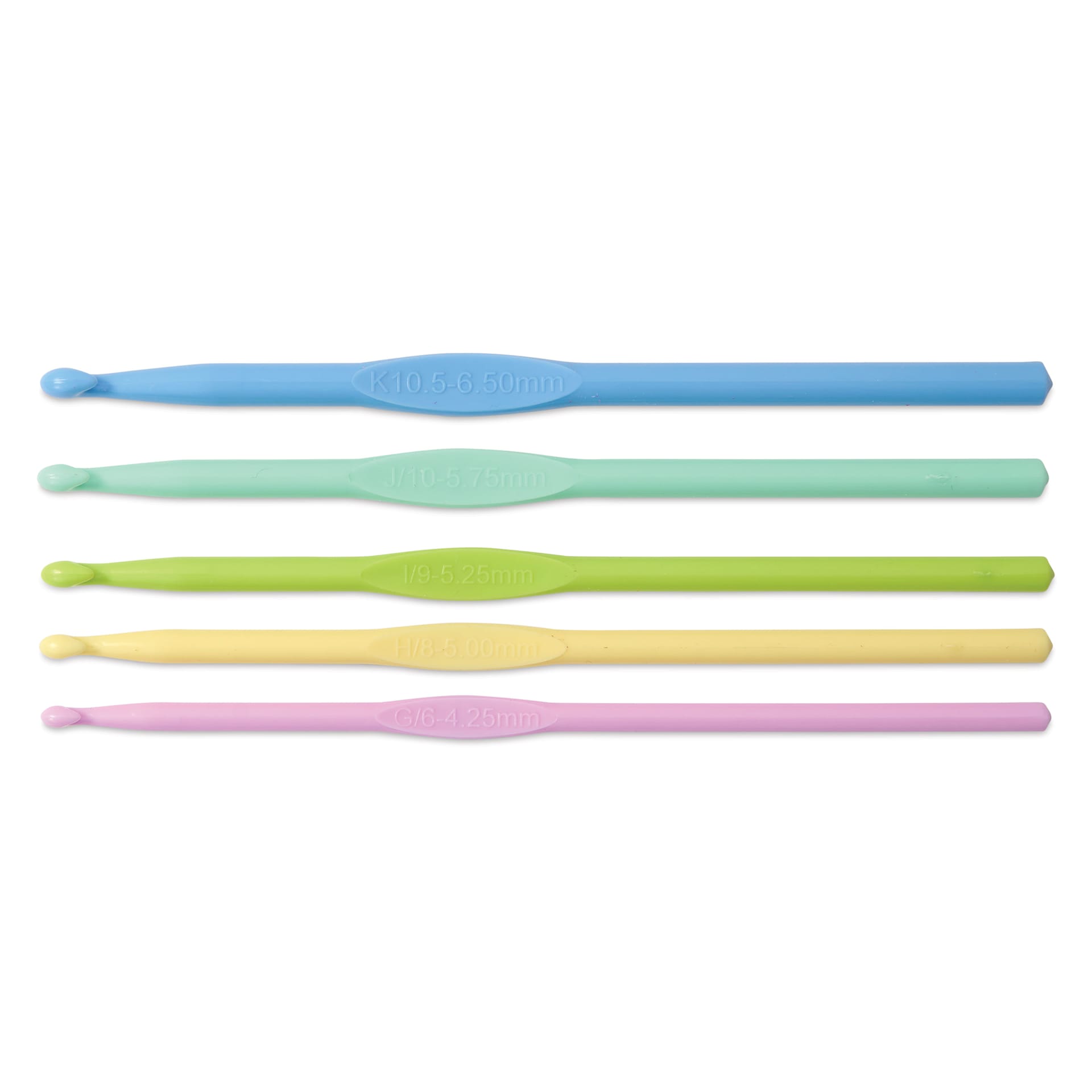 Boye Plastic Crochet Hook - Set of 5, US G/H/I/J/K