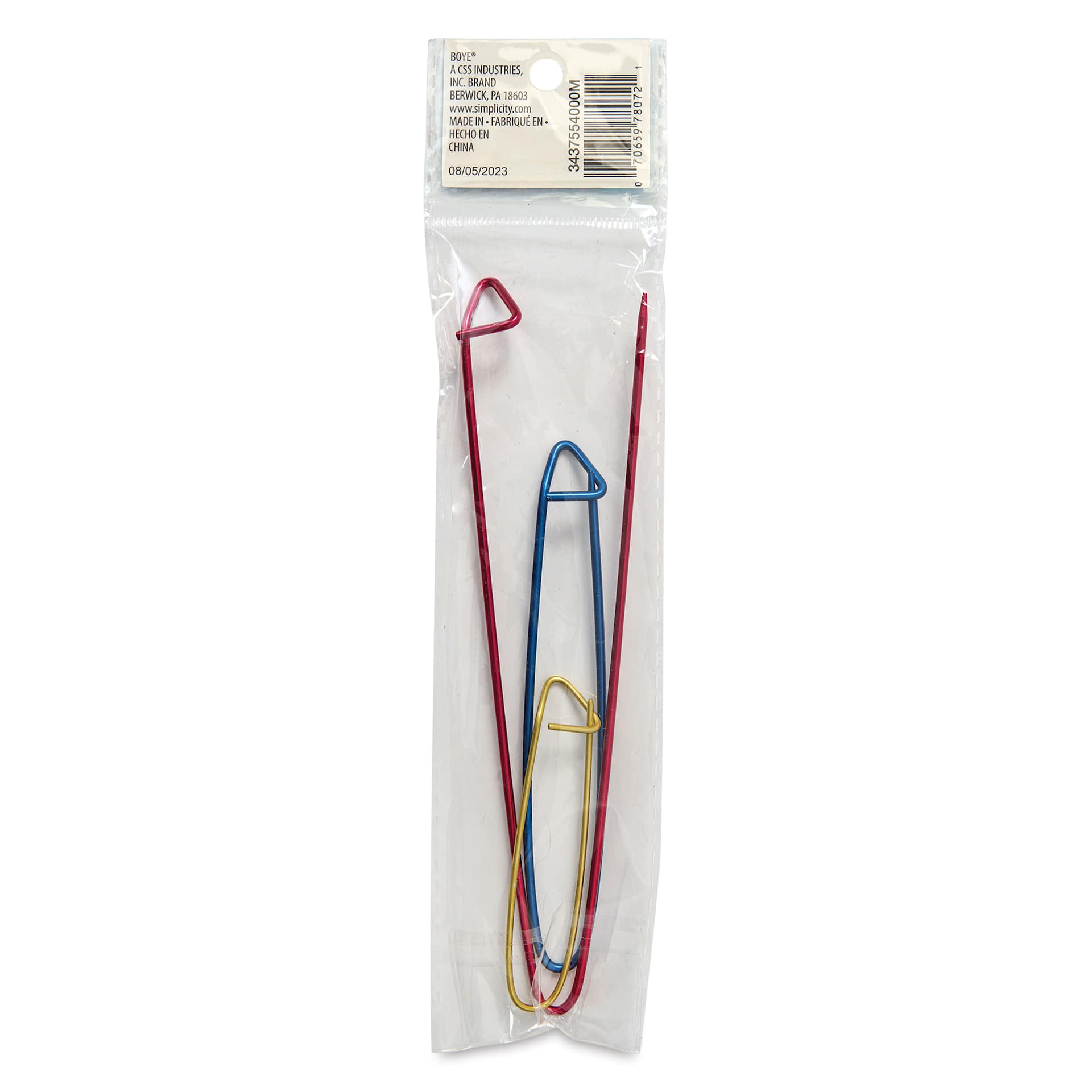 Boye Yarn Stitch Holders - Set of 3 - back of packaging