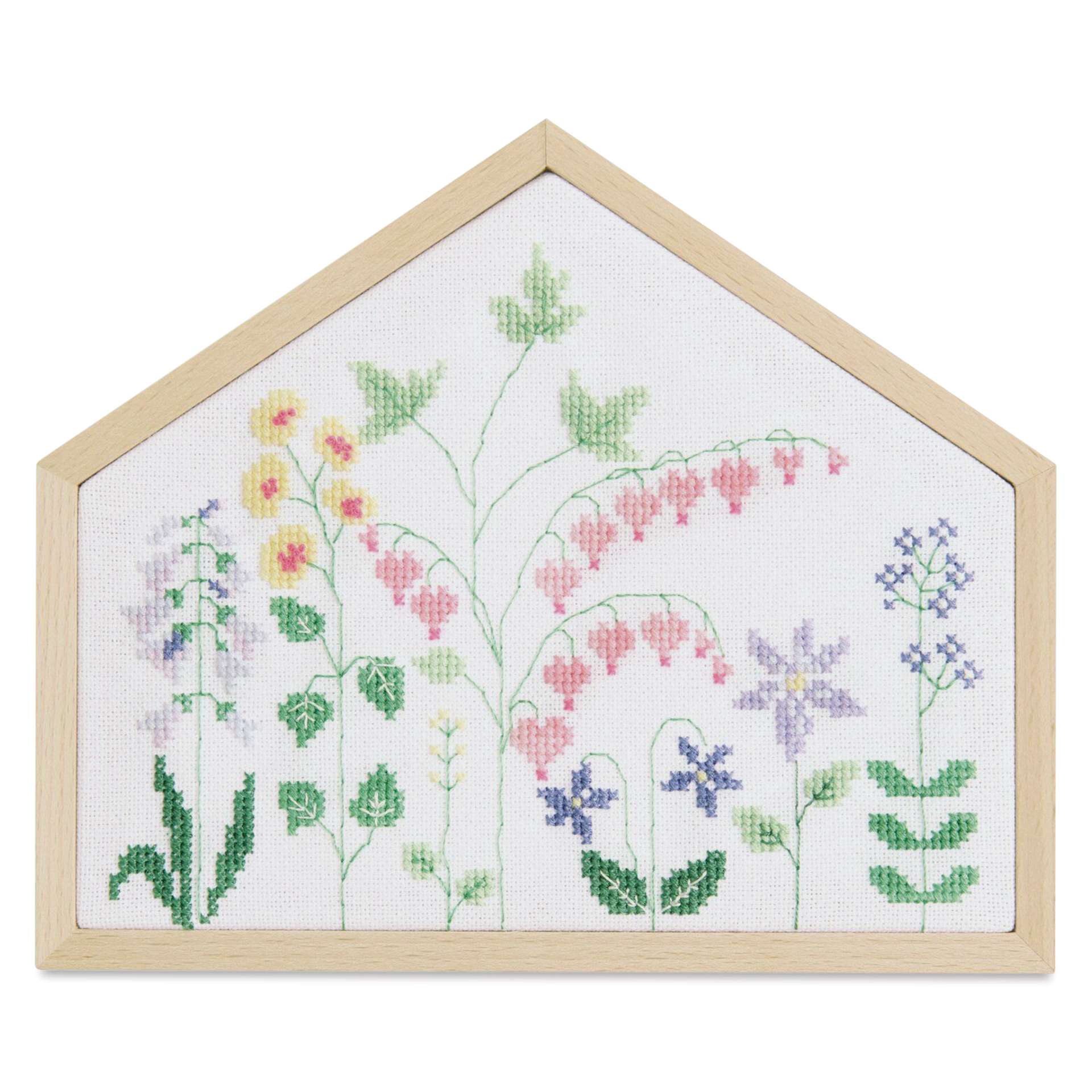 Rico Design Counted Cross Stitch House Kit - Flower Meadow House