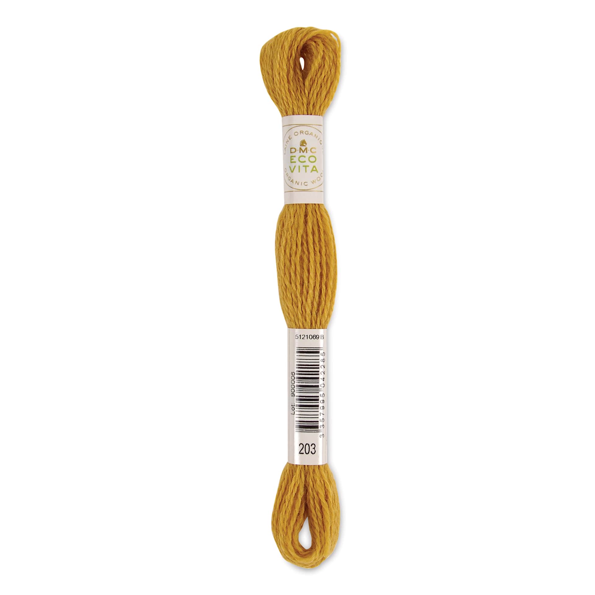 DMC Eco Vita Organic Wool Thread - Lemon Safflower, 17-1/2 yds
