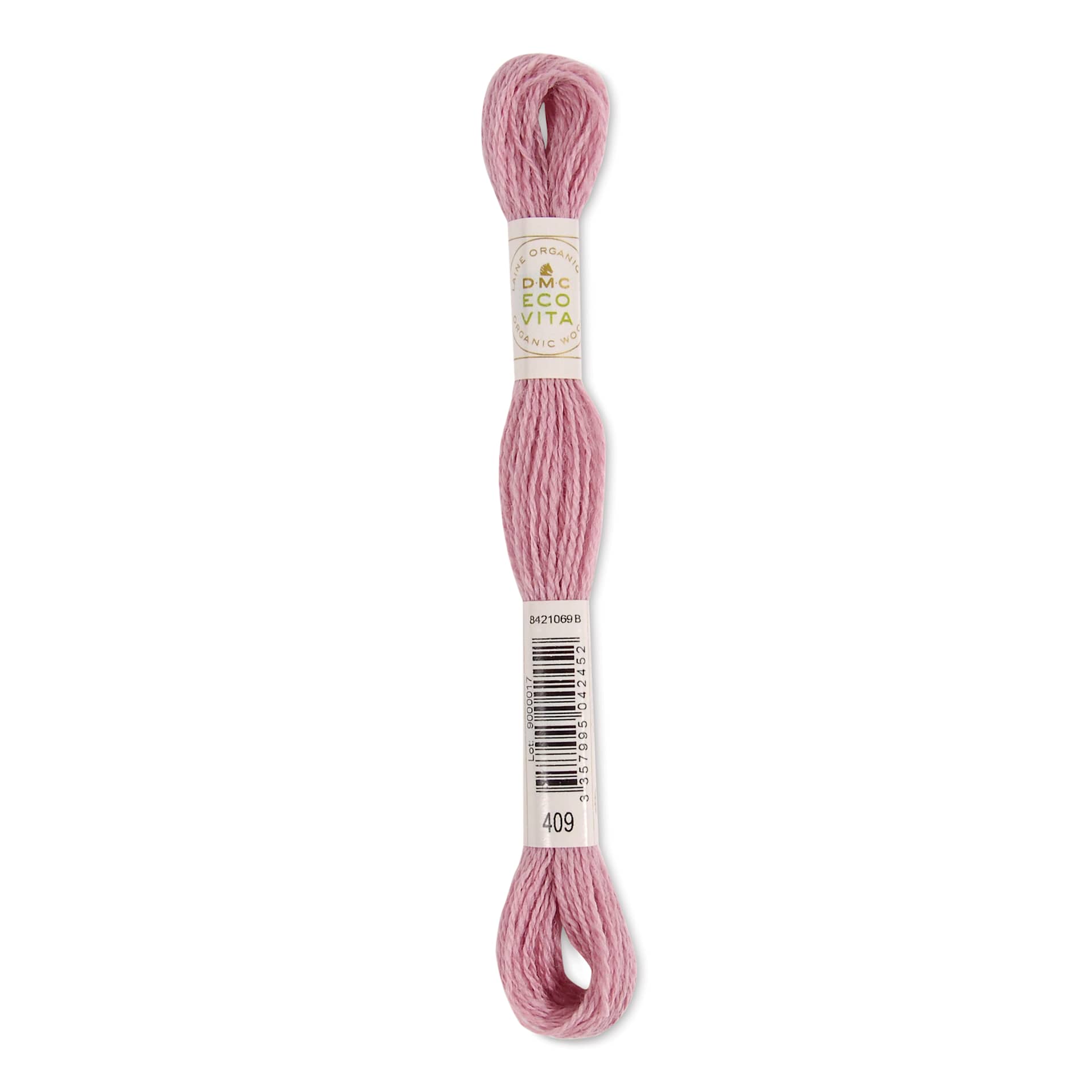 DMC Eco Vita Organic Wool Thread - Clematis Cochineal, 17-1/2 yds